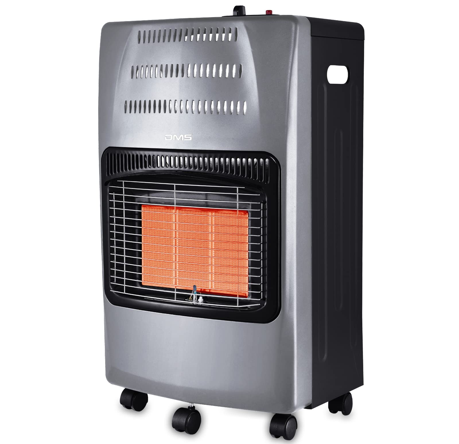 DMS® Gasheizofen 4200W Heizgerät Gasheizung Gasheizer Infrarot Keramikbrenner inkl. Gasdruckregler Gasschlauch, Heizstrahler Gasheizgerät, Infrarot, Butan- Propangasflaschen bis 15kg [EEK A] (Grau) Angebot bei HelloDeals