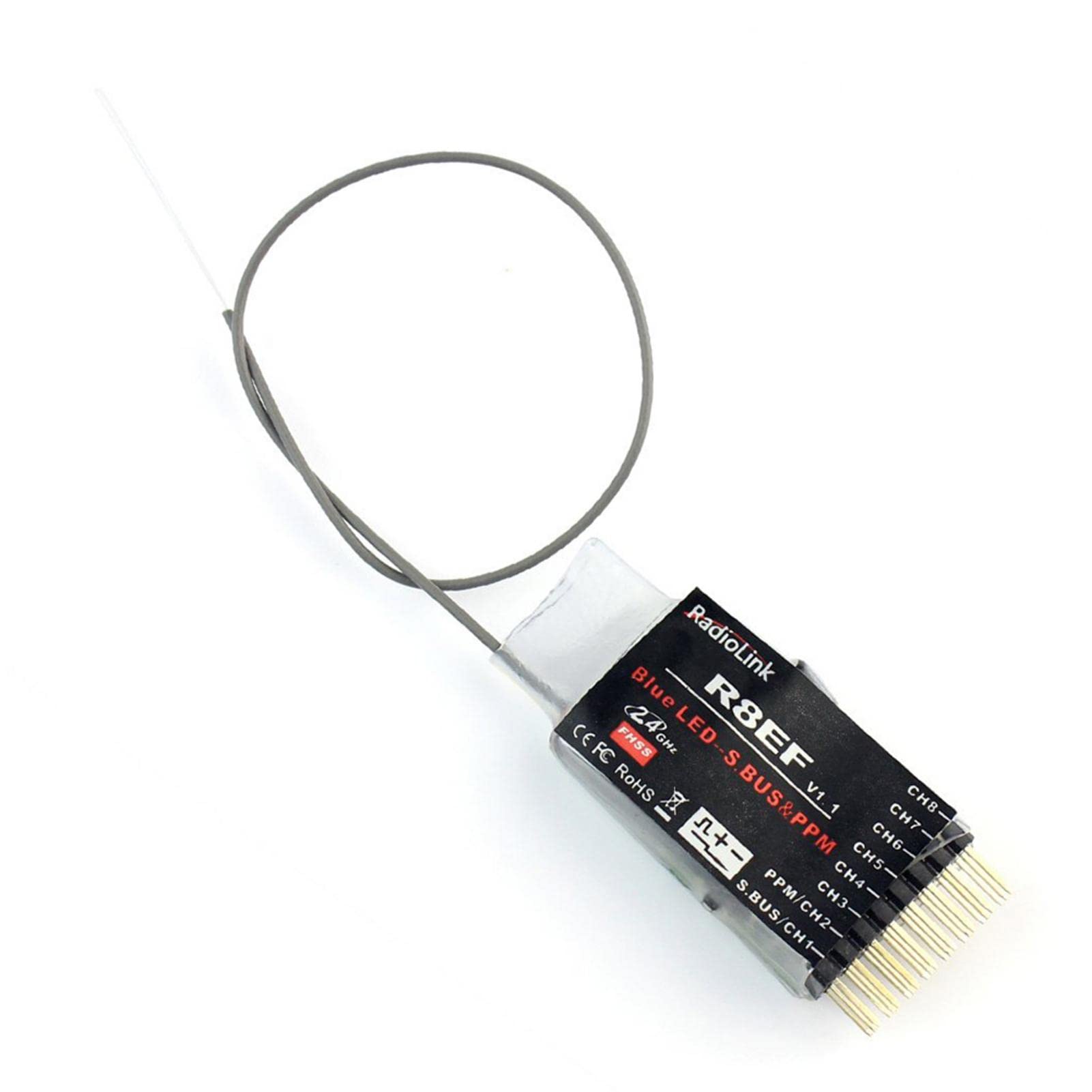 Radiolink Receiver | Radiolink 2,4G 8CH FHSS 8 Kanal R8ef Autoempfänger | 2,4G 8CH FHSS 8 Kanäle Empfänger für T8FB Unterstützung S-BUS PPM PWM, Spektrumempfänger Angebot bei HelloDeals