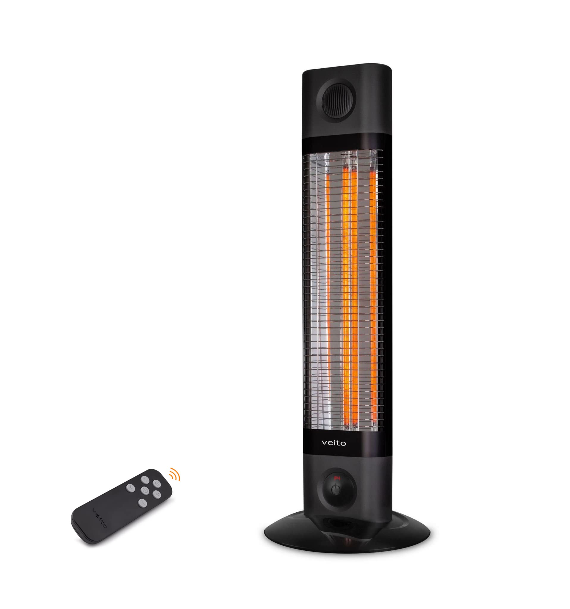 VEITO - Infrarotheizung - Heizstrahler energiesparend - Sofortwärme überall - Standgerät - elektrisch - Terassenstrahler mit Fernbedienung - Elektroheizung -1800W - 2J Garantie Angebot bei HelloDeals