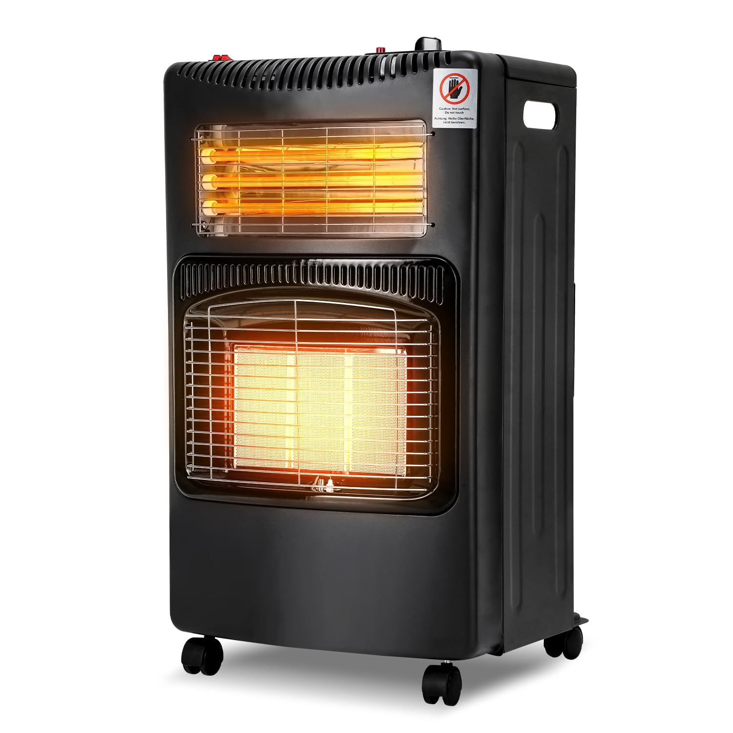 Gasheizer für Gasflasche, 4200W + 1200W Gas-Elektro-Heizgerät, Gasheizung für Innenräume mit 3 Schutzvorrichtungen, Gasofen mit Gasdruckregler, Heizstrahler für Gasflaschen bis 15 Kg Angebot bei HelloDeals