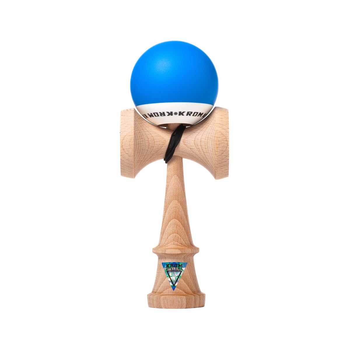 KROM Kendama POP Rubber Dunkelblau - aus zertifiziertem Buchenholz - Hohe Holzqualität - Für Anfänger und Profis - Pack : Ersatzschnur + Stickers POP Dunkelblau Angebot bei HelloDeals