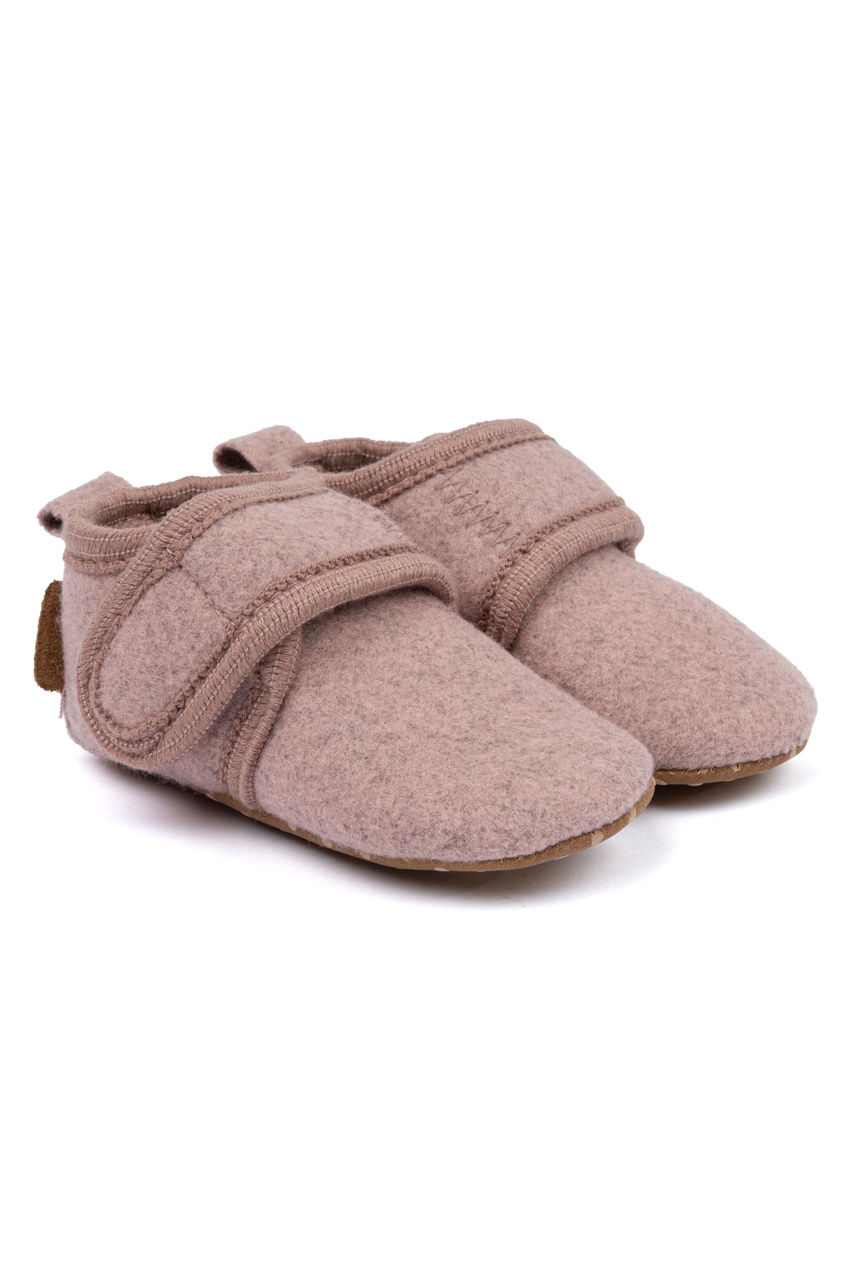 Mikk-line Baby Krabbelschuhe | Weiche Lauflernschuhe mit rutschfester Imitat-Wildledersohle | Warme Hausschuhe aus Filz für Jungen & Mädchen | Perfekt für 0-48 Monate 18-24 Monate Rose Angebot bei HelloDeals