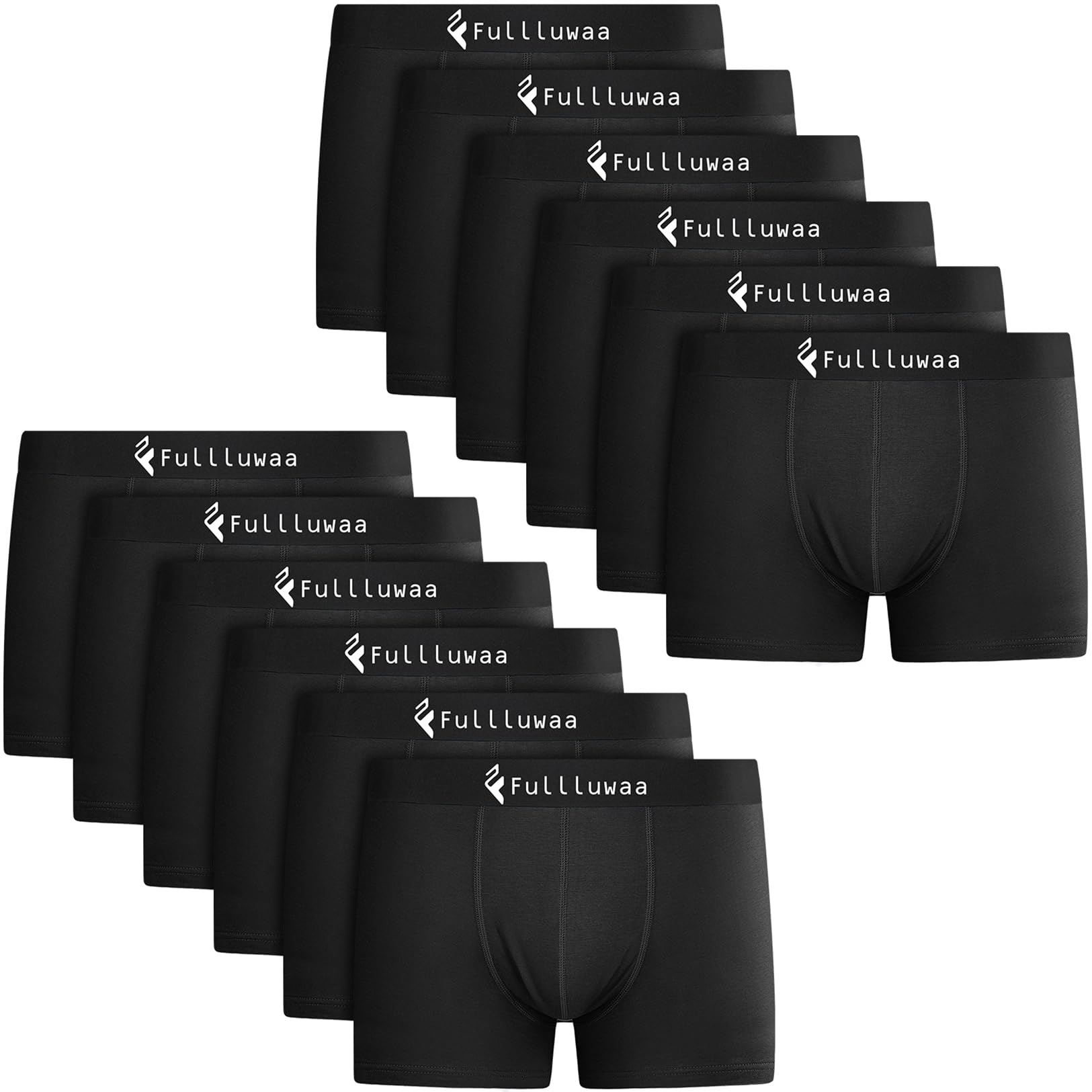 Boxershorts Herren 12er Pack - Business Men Retroshorts Männer Trunks Baumwolle Unterwäsche Weiche und Ideale Passform (Ohne Kratzenden Zettel) Schwarz X12 XL Angebot bei HelloDeals