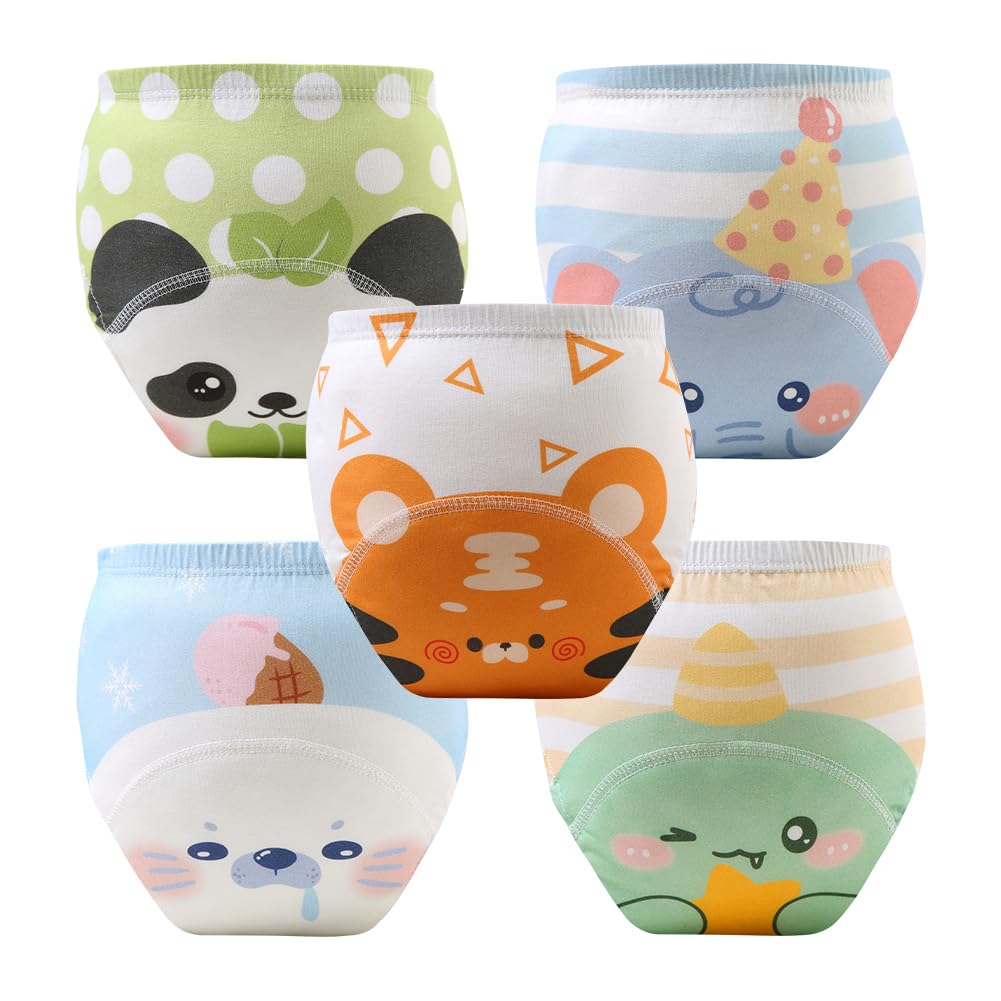 Töpfchen-Trainingshosen,Baby-Kleinkind-Trainingshosen, 5PCS Kinder Töpfchen Trainingshose für Mädchen Jungen, 100% Baumwolle Stil C - 110 Angebot bei HelloDeals