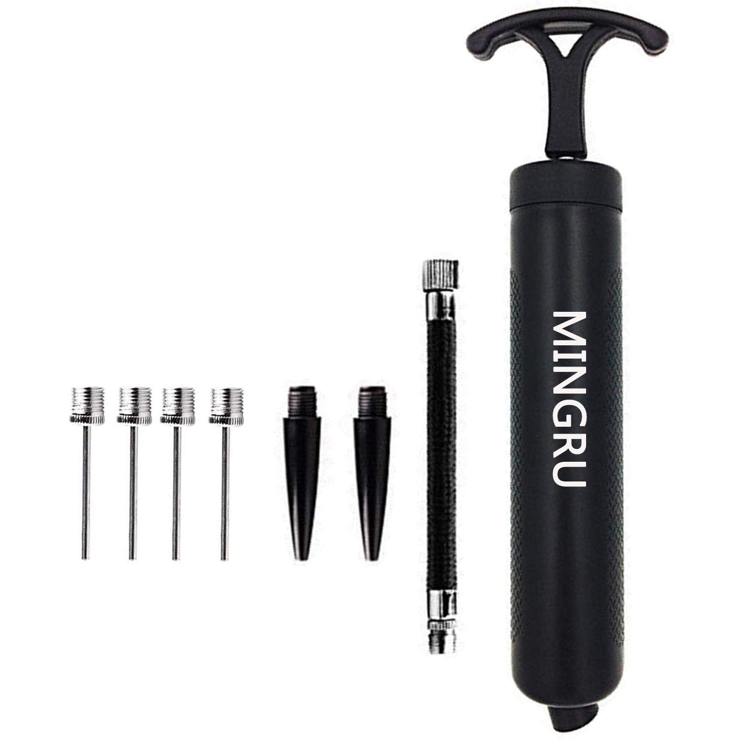 Ballpumpe für Basketball, Fußball, Volleyball, Rugby, Wasserball, Poloball und andere aufblasbare Produkte, Luftpumpe, Nadeln und Düsen inklusive Schwarz 20,3 cm/8" Angebot bei HelloDeals