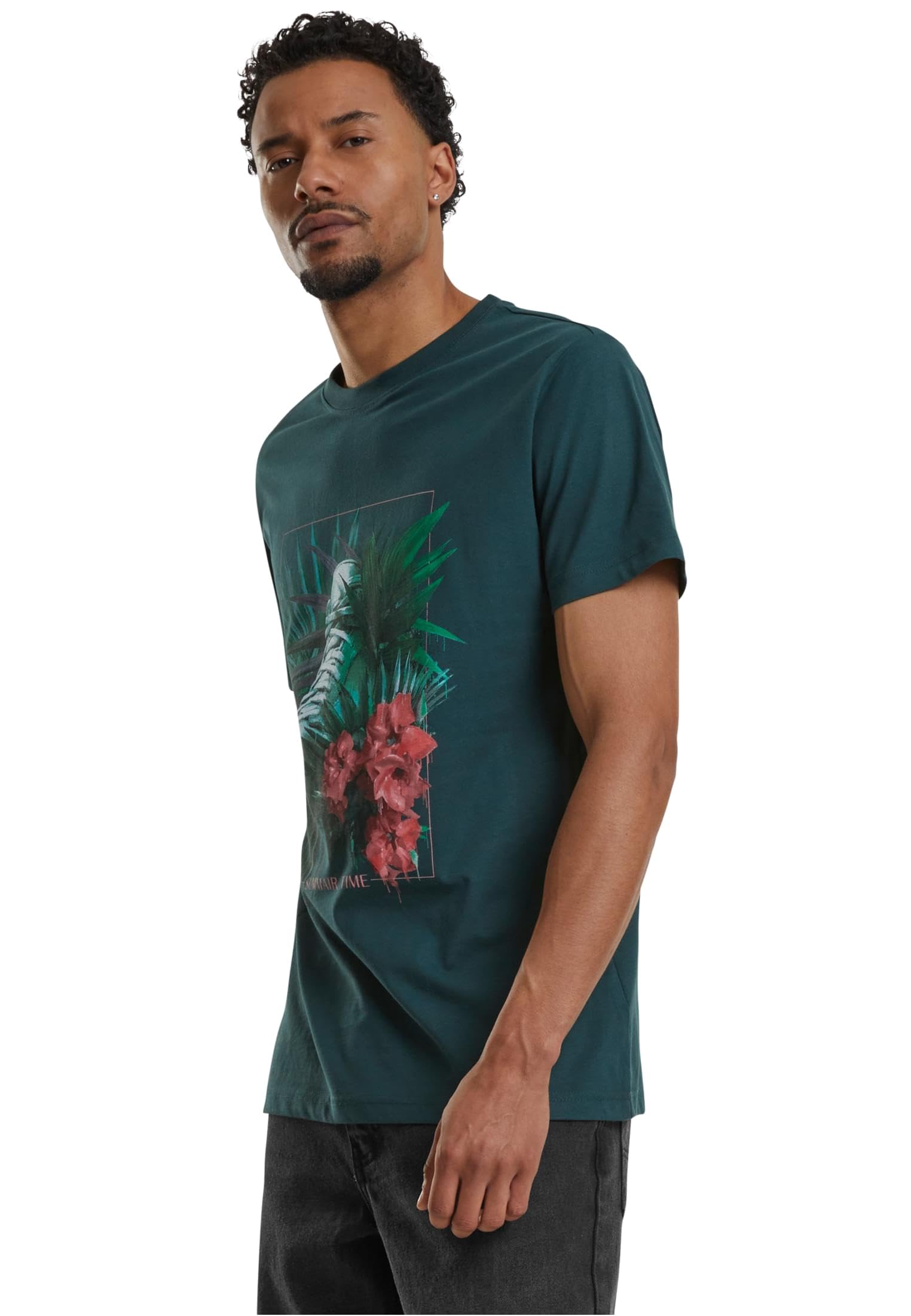 Mister Tee Herren Summer Time Tee S Bottlegreen Angebot bei HelloDeals