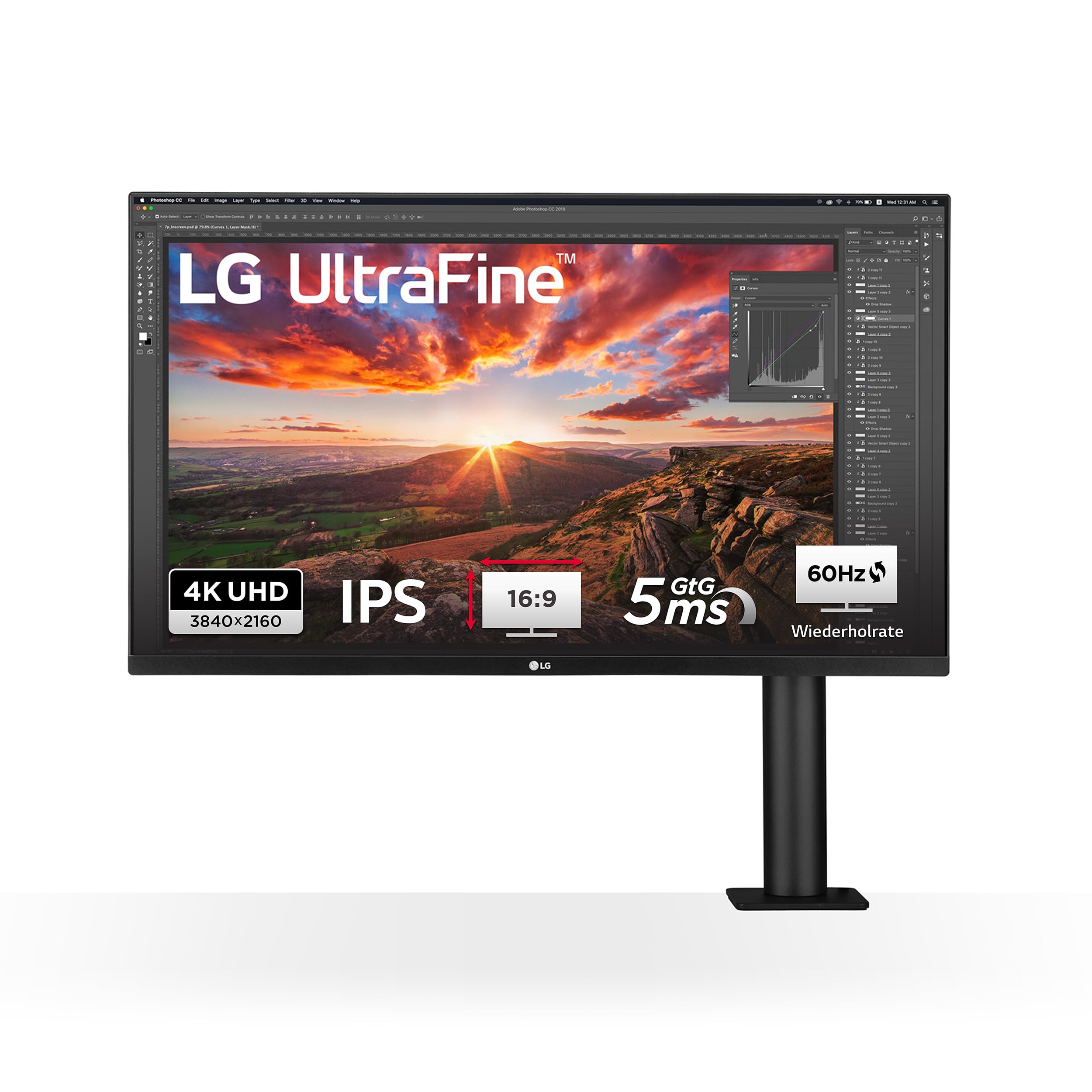 LG 32UN880K Monitor 32 Zoll Ultra HD 4K Ergo, IPS, 3840x2160, HDR 10, DCI-P3 95Prozent, Ergo Stand in alle Richtungen verstellbar, Stereolautsprecher 10W Angebot bei HelloDeals
