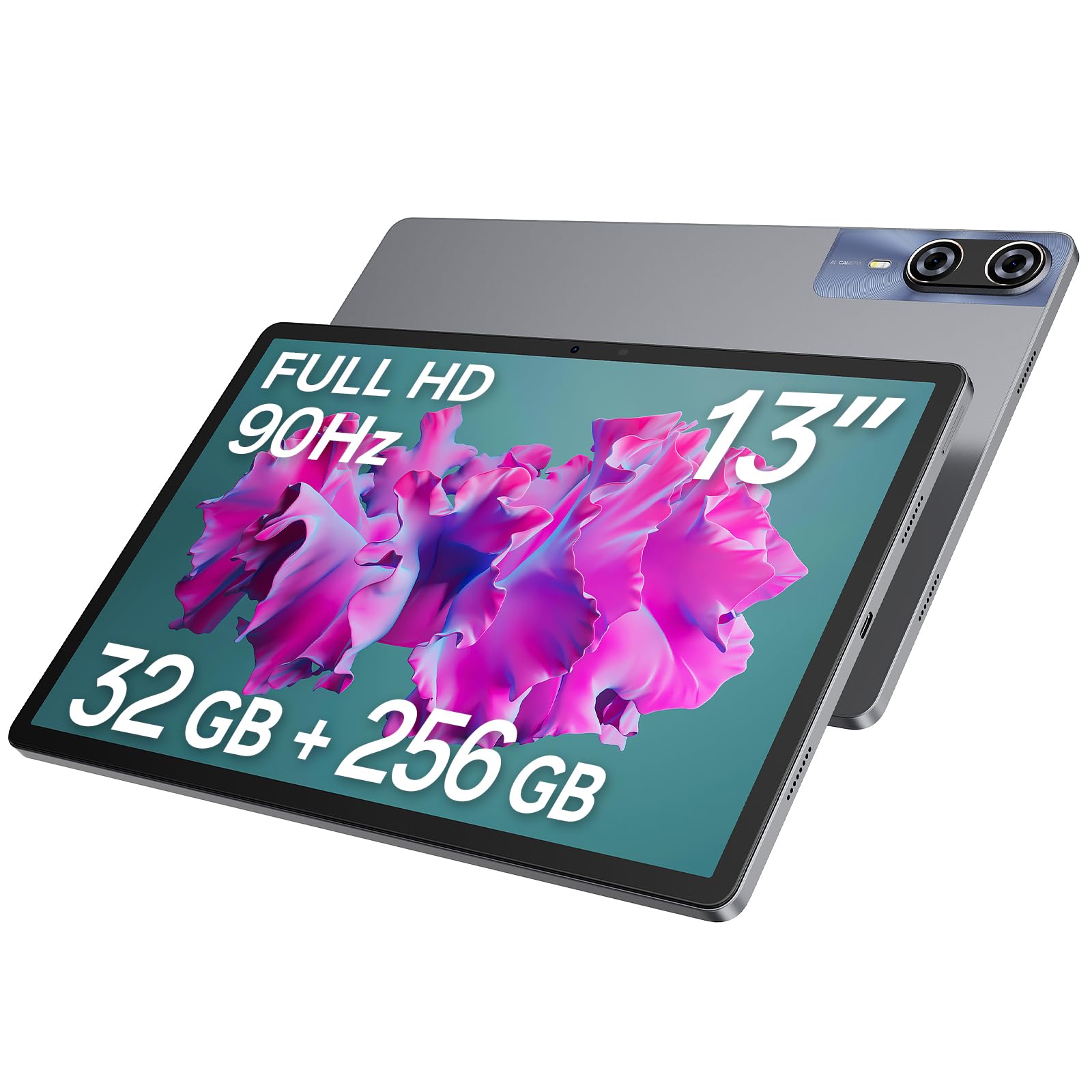 Tablet 13 Zoll, mit Hülle, Android 15, 1200 * 1920 (2K) FHD, Helio G99 Octa-Core, 32 GB (8+24 GB) RAM, 256 GB ROM, 4G LTE + 5G WiFi, 10000 mAh, 18W PD Schnellladung, Widevine L1, GPS Angebot bei HelloDeals