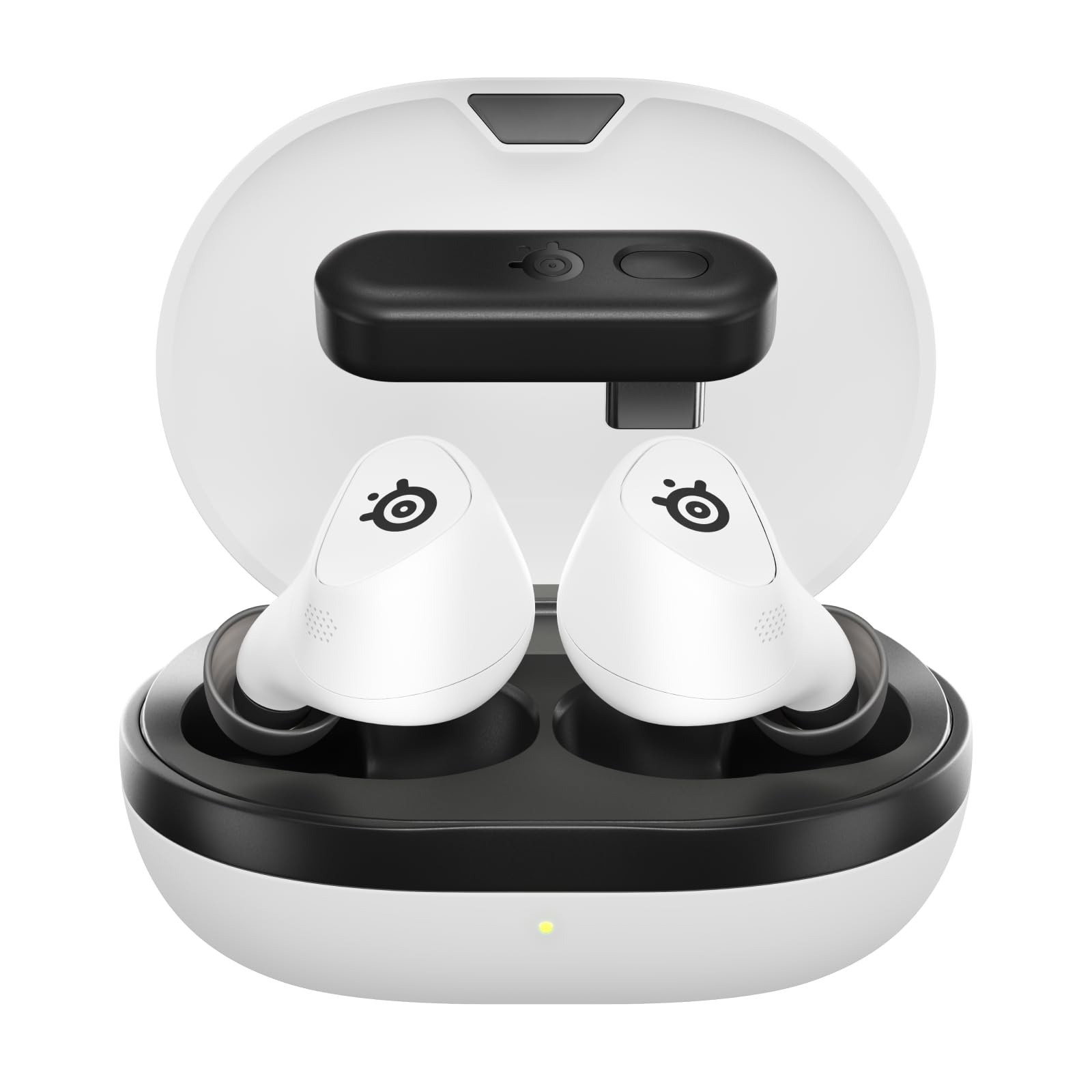 SteelSeries Arctis GameBuds für PS5 - Wireless In Ear Gaming Kopfhörer - 2,4GHz + BT5.3 - ANC/Transparenzmodus - Wasserbeständig IP55 - 40 Std. Akku - Drahtloses Laden - Für PS5, PC, Switch 2, Mobil Weiss für PlayStation, PC und Switch Angebot bei HelloDeals