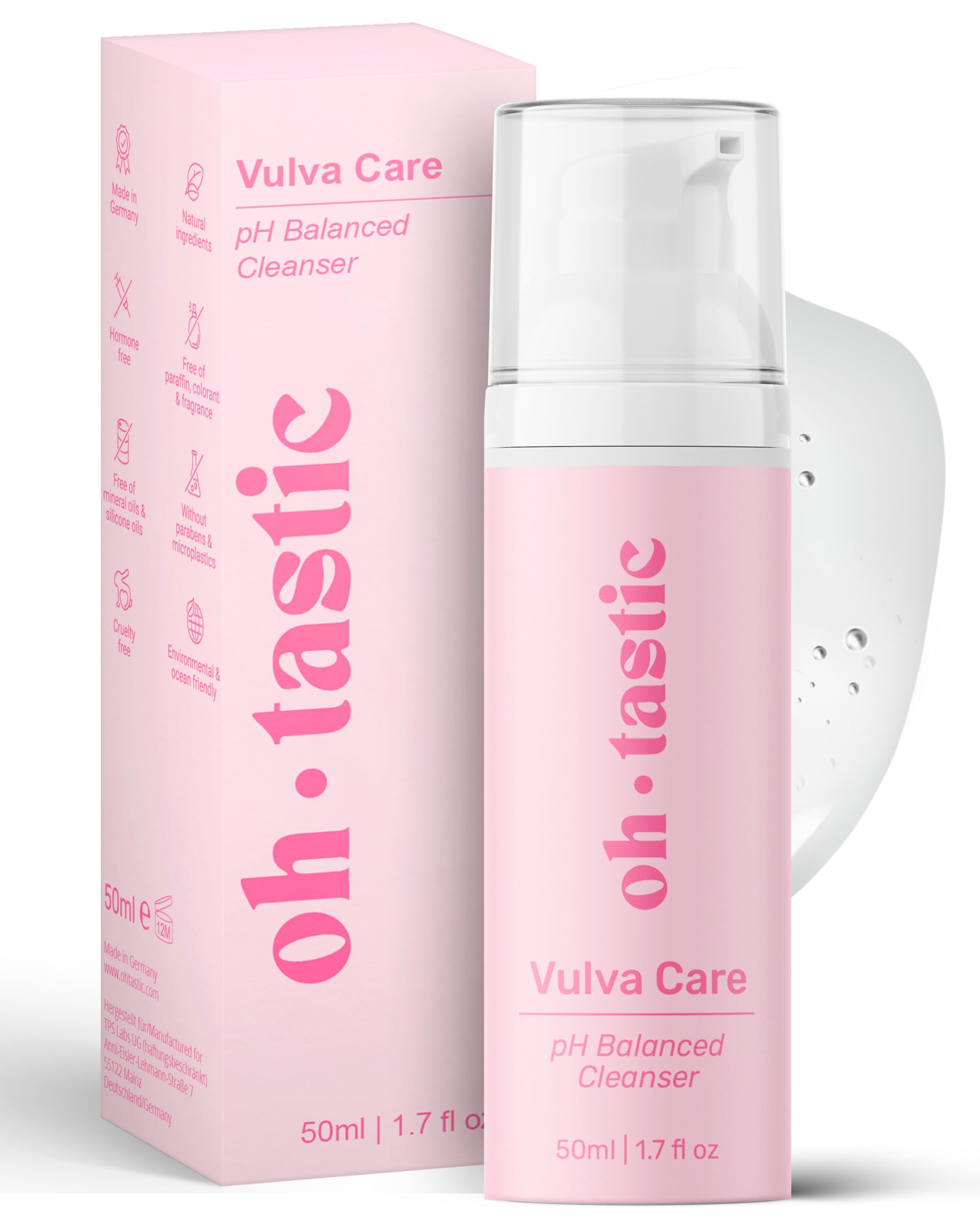 Intim Waschlotion Damen - Antibakterielles & seifenfreies Duschgel für den Intimbereich, Intimwaschlotion Frauen mit Milchsäurebakterien gegen Juckreiz, Scheidenpilz & Geruch - ohtastic - (50ml) Angebot bei HelloDeals