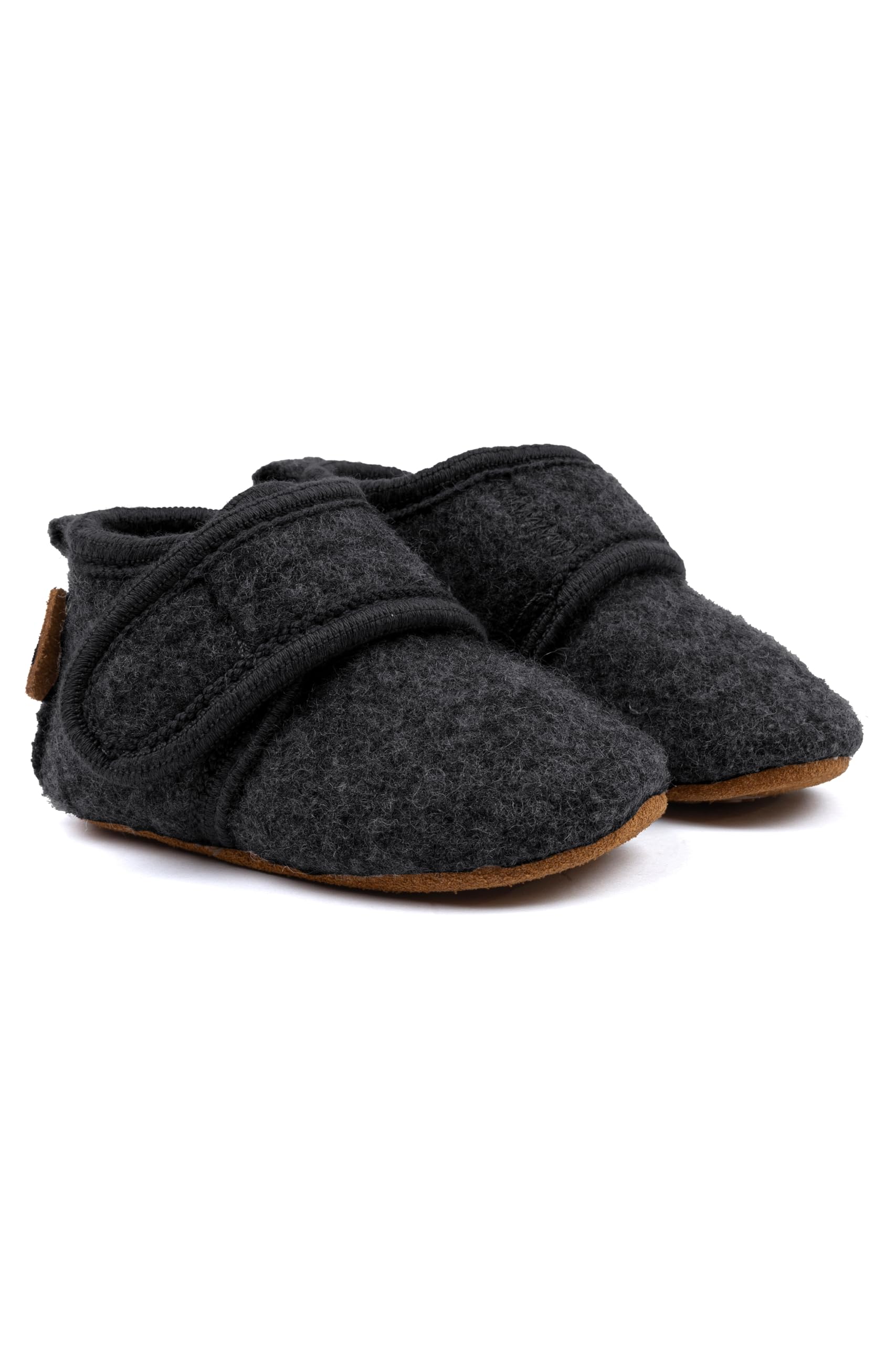 Mikk-line Krabbelschuhe Baby & Woll Hausschuhe – Weiche Baby Krabbelschuhe mit rutschfester Ledersohle – Wärmende Lauflernschuhe für Jungen & Mädchen – 100% Wolle, ideal für 0-48 Monate 18-24 Monate Anthracite Melange Angebot bei HelloDeals