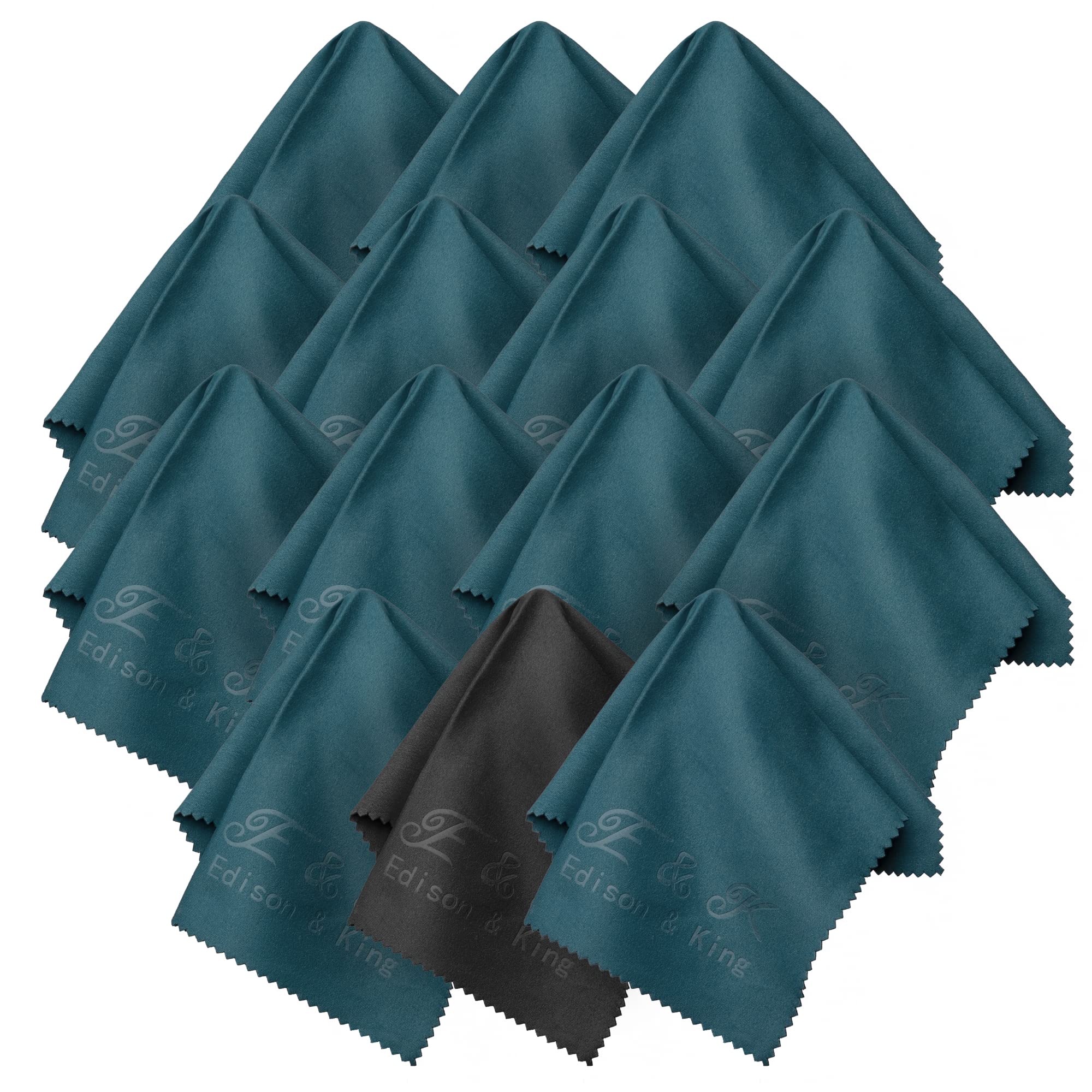 Brillenputztücher im 14er-Pack - Mikrofasertücher in Sondergröße 20x20cm 20x20 cm Petrol Schwarz Mix (14er-pack) Angebot bei HelloDeals