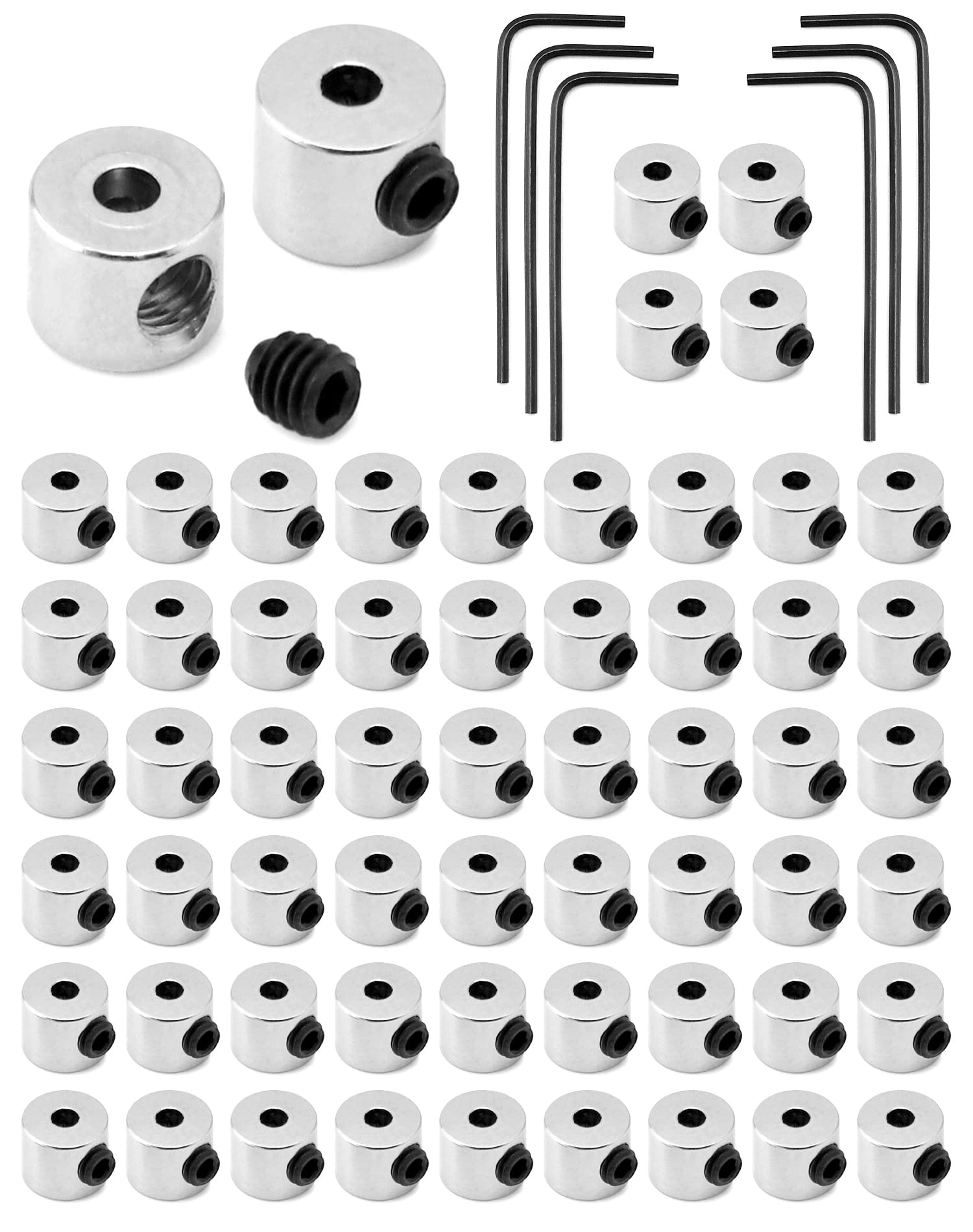 QWORK 60 Stück Pin Keeper Pin Rücken Anstecker Verschluss mit Schraubenschlüssel für Schmuck Brosche Namensschild (6 x 5 mm) Angebot bei HelloDeals