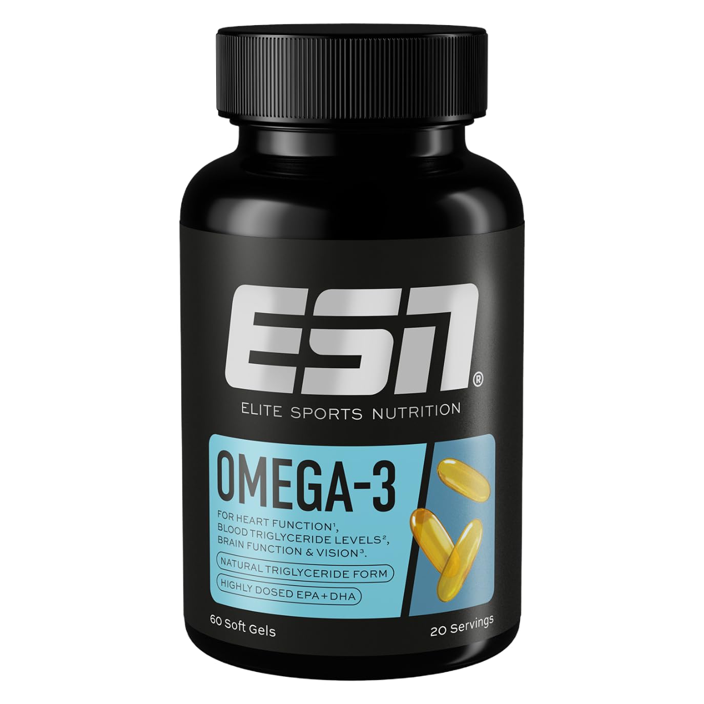 ESN Super Omega-3, 60 Kapseln, hochdosiert Fischöl mit 400 mg EPA und 300 mg DHA pro Kapsel 83 g (1er Pack) Angebot bei HelloDeals