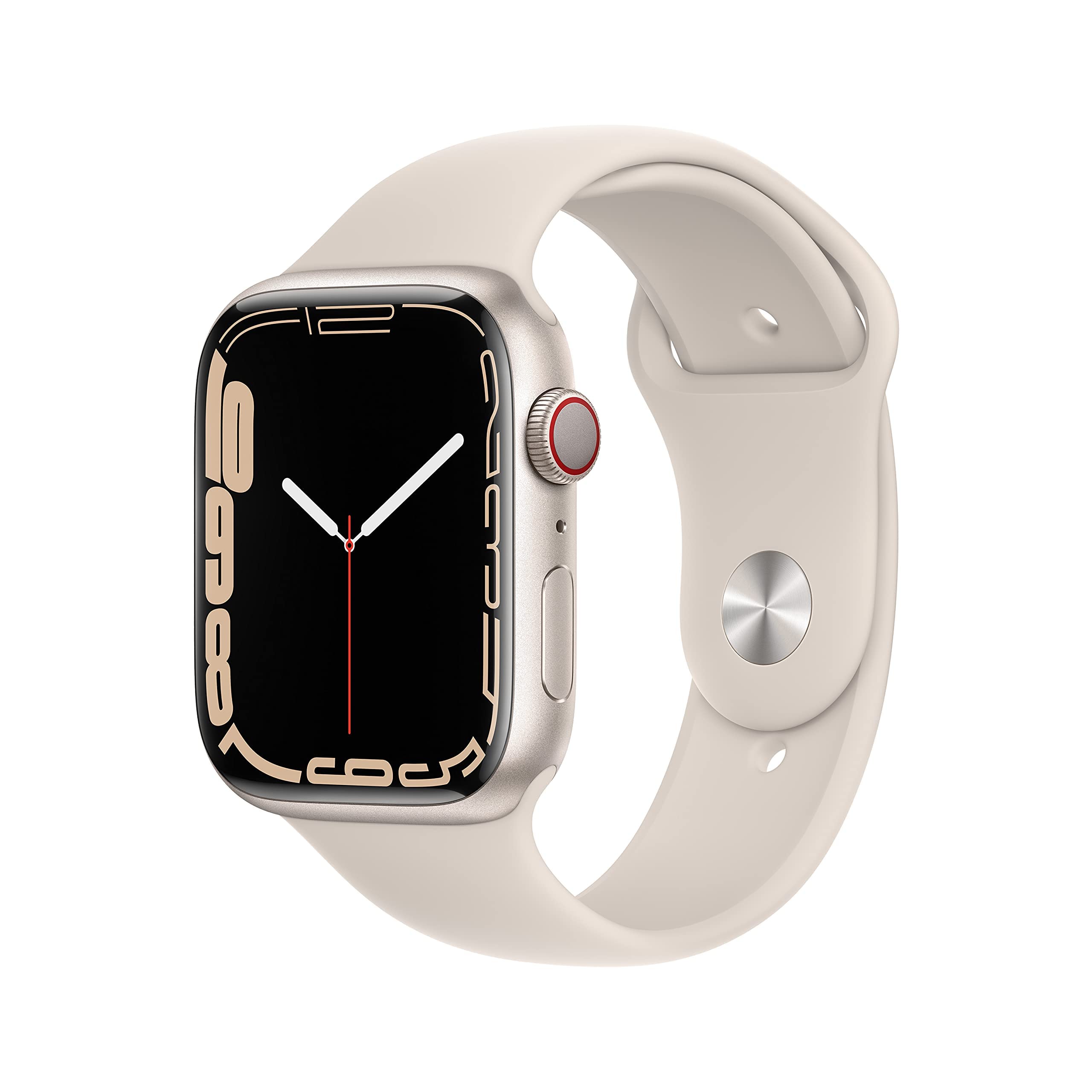 Apple Watch Series 7 (GPS + Zellular, 45MM) Aluminiumgehäuse Polarstern mit Polarstern Sportarmband (Generalüberholt) Angebot bei HelloDeals