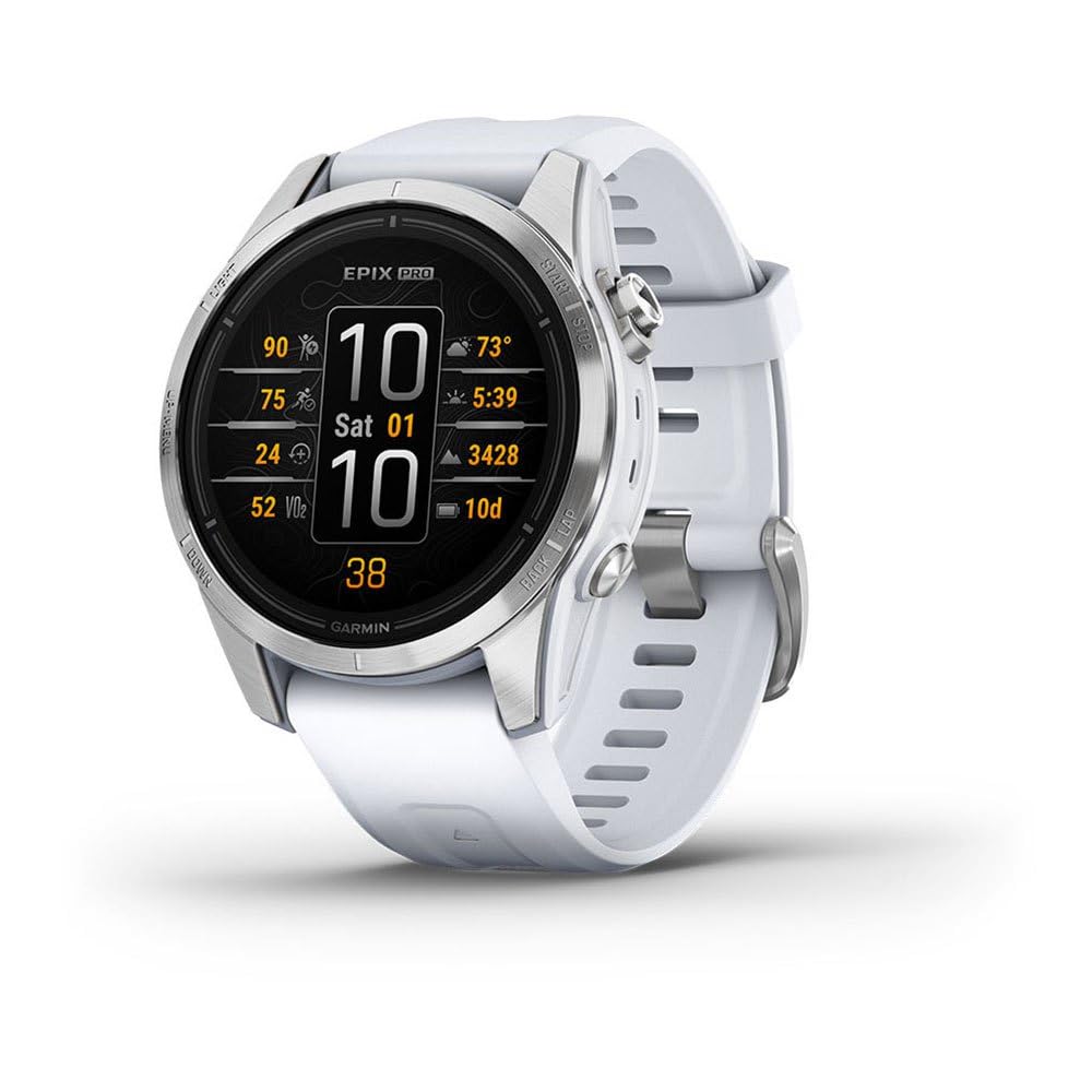 Garmin EPIX PRO 42mm – GPS-Multisport-Smartwatch mit brillantem 1,2“ AMOLED-Display und Touch-/Tastenbedienung. TOPO-Karten, 60 Sport-Apps, Garmin Music (Generalüberholt) Angebot bei HelloDeals