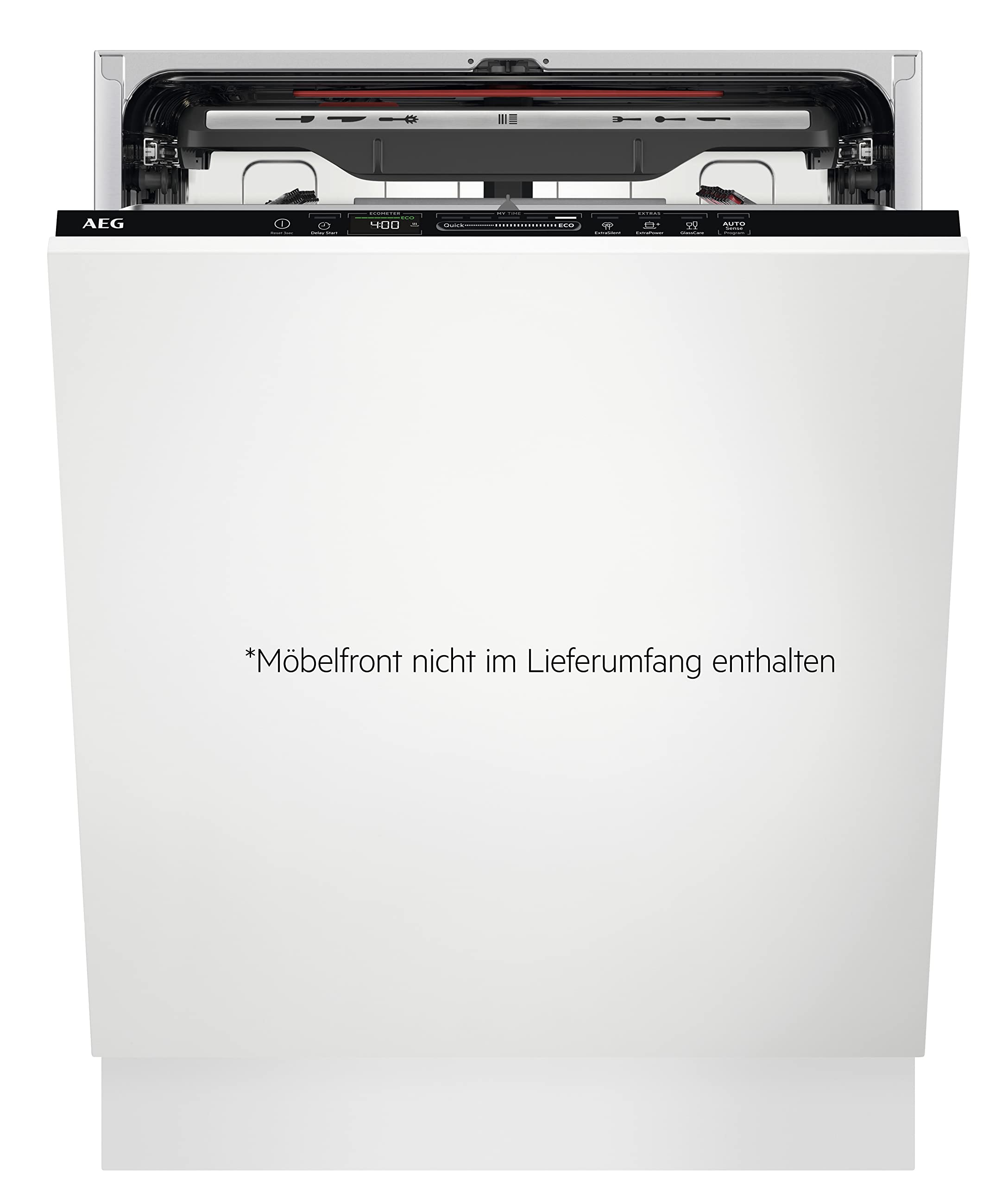 AEG Vollintegrierter Geschirrspüler 60cm, Spülmaschine Serie 7000: mit Glasschutz, Energieklasse A, Besteckschublade, personalisierte Zeit-Steuerung, leise 41dB, ComfortRails, Wasserstopp, FSE7676AP Energiekl. A | Vollintegriert Modell 2024 Angebot bei HelloDeals