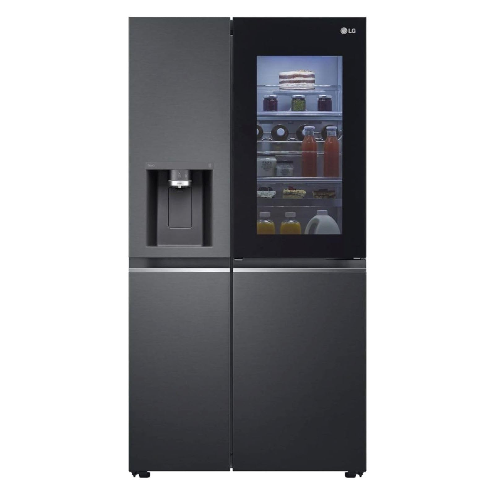 LG Electronics GSXV90MCDE Side-by-Side mit InstaView Door-in-Door | Craft Ice | Eis-, Crushed Ice- und Wasserspender | 635 Liter Kapazität | Festwasseranschluss | Schwarz Matt Schwarz Metallic Energieeffizienzklasse E InstaView Door-in-Door und Craft Ice Angebot bei HelloDeals