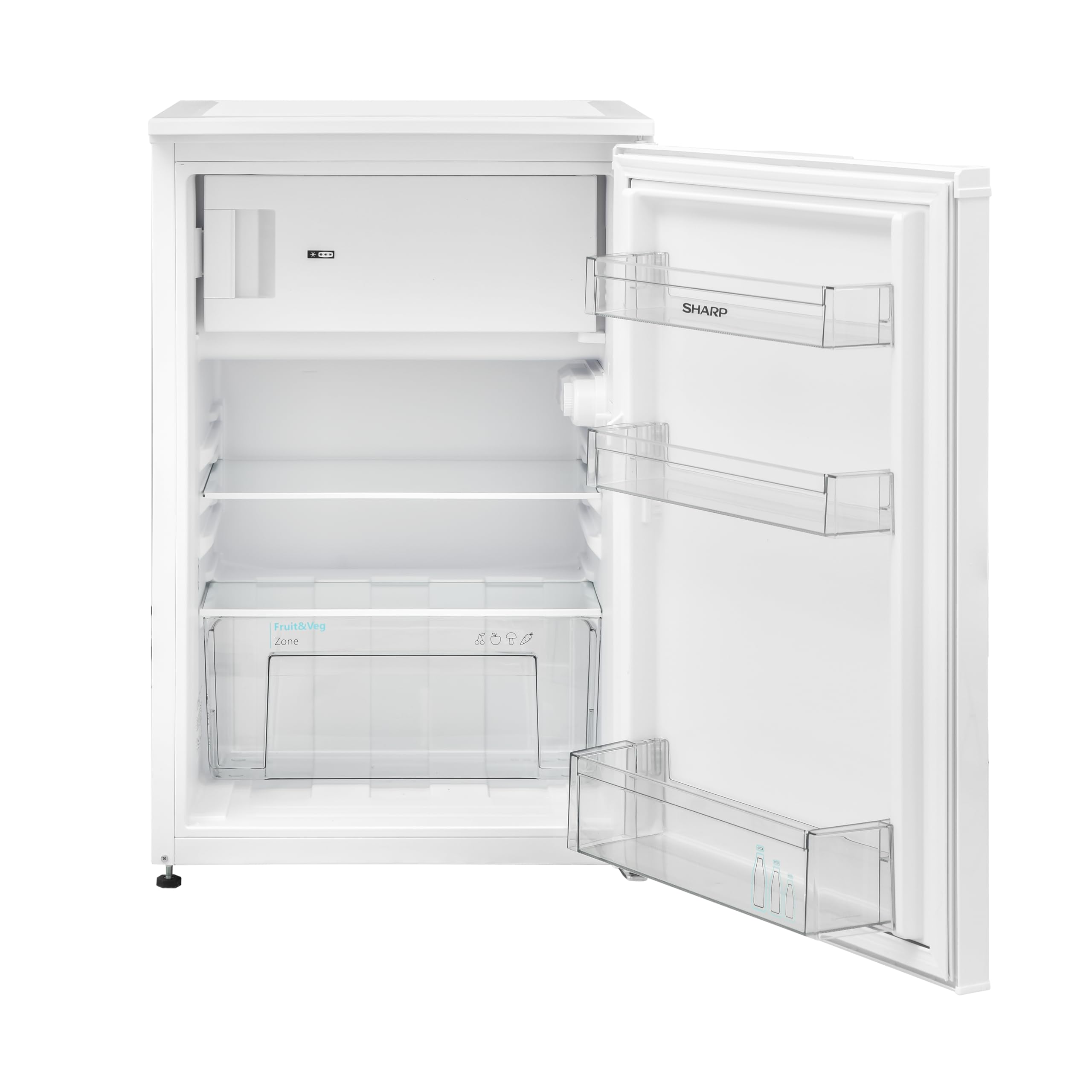 SHARP SJ-UD121T2W-EU Kühlschrank mit Gefrierfach / 121L Nutzinhalt, davon 17L im Gefrierfach/kleiner Kühlschrank mit stufenloser Temperaturregelung/LED Innenbeleuchtung/Weiß Kühlschrank mit Gefrierfach 121 Liter Weiß Angebot bei HelloDeals