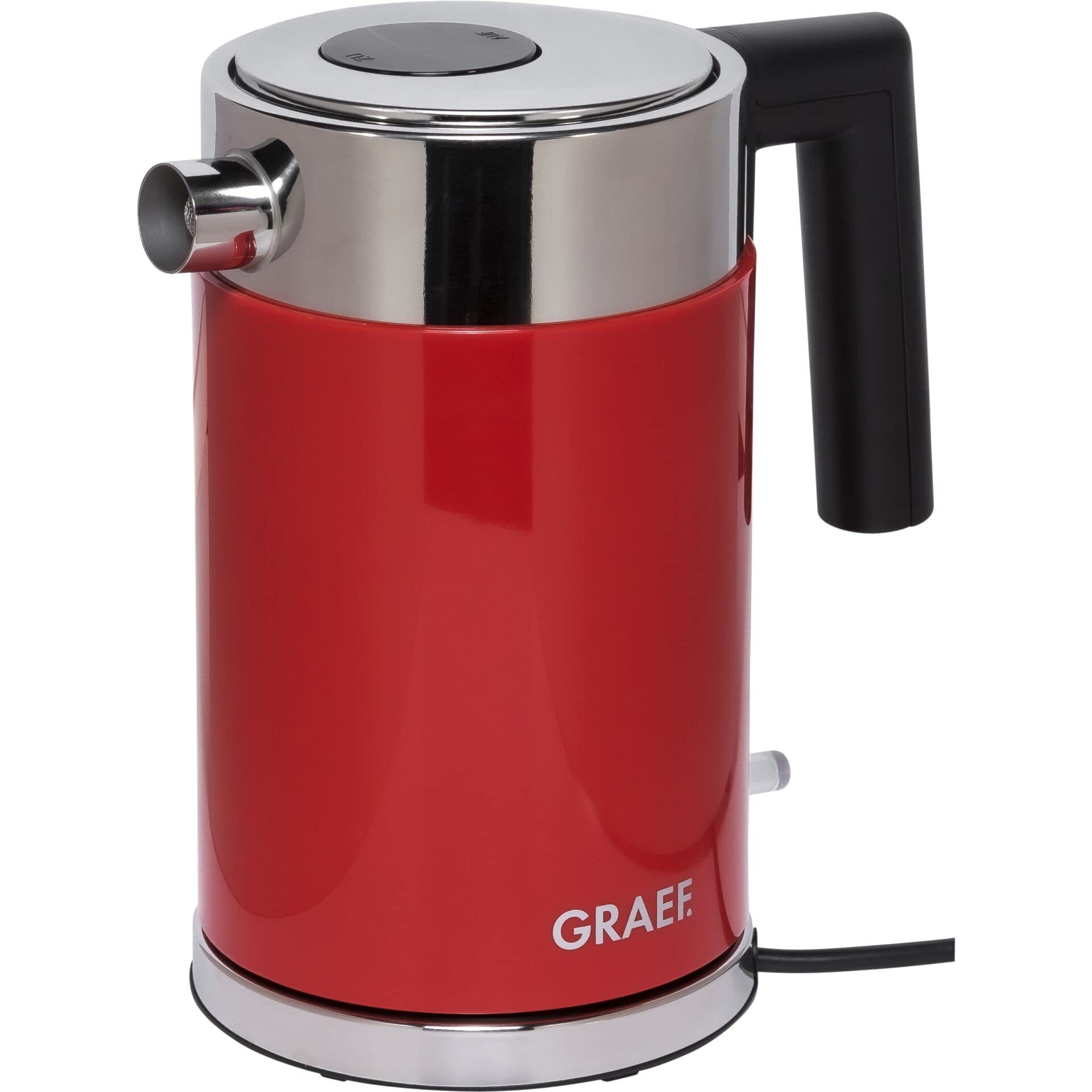 GRAEF Edelstahlwasserkocher, Edelstahl, Rot, L 20,5 x B 13,0 x H 23,0 cm Angebot bei HelloDeals