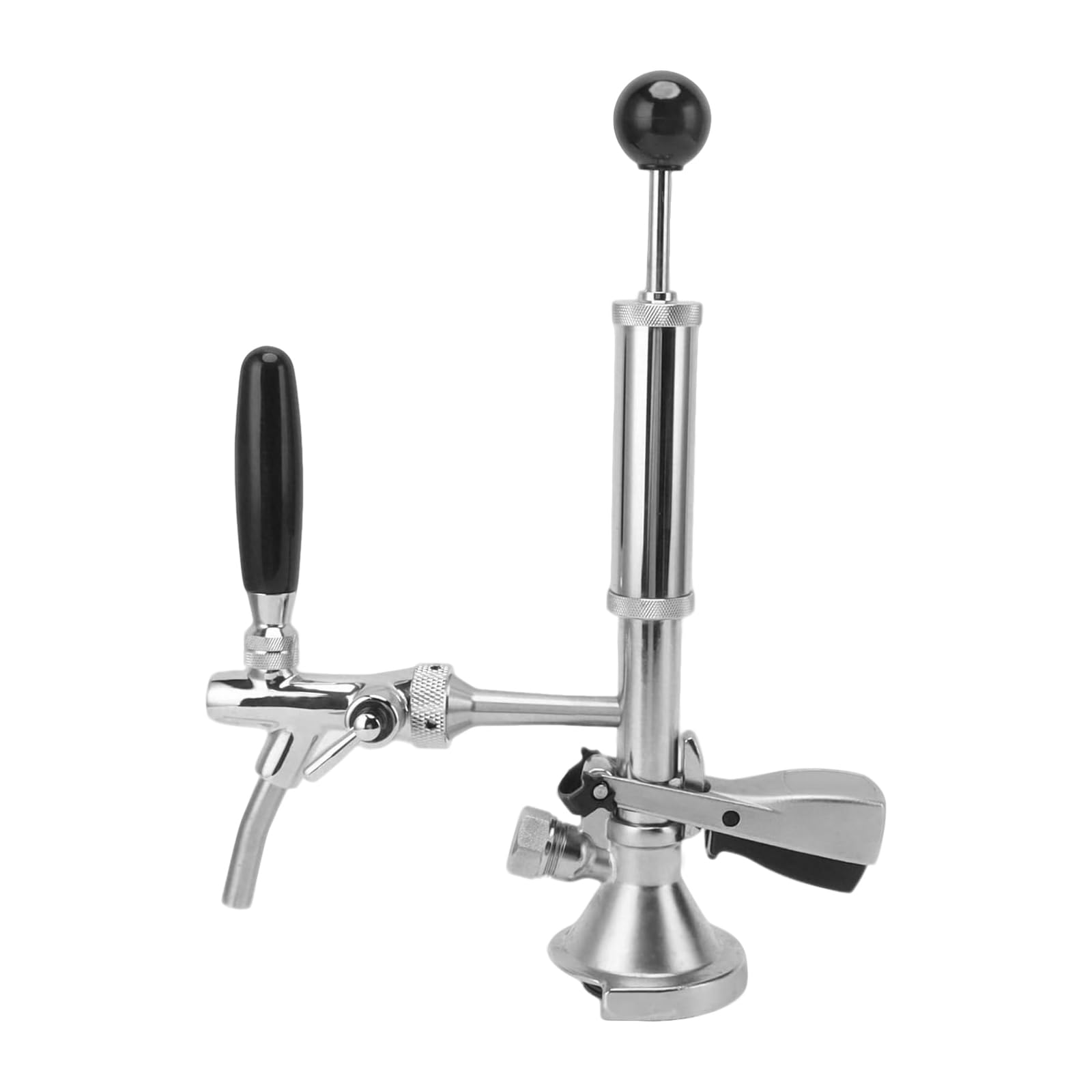 4-Zoll-Bierfass-Partypumpe,Bierfass-Zapfhahn aus Edelstahl,Keg-Zapfhahn-Kit mit Luftpumpe und Verteiler,Kolbenschankhahn für Keg-Anschlüsse,Fassbier-Kegerator-Pumpe,Perfekt für Picknicks Partys Angebot bei HelloDeals