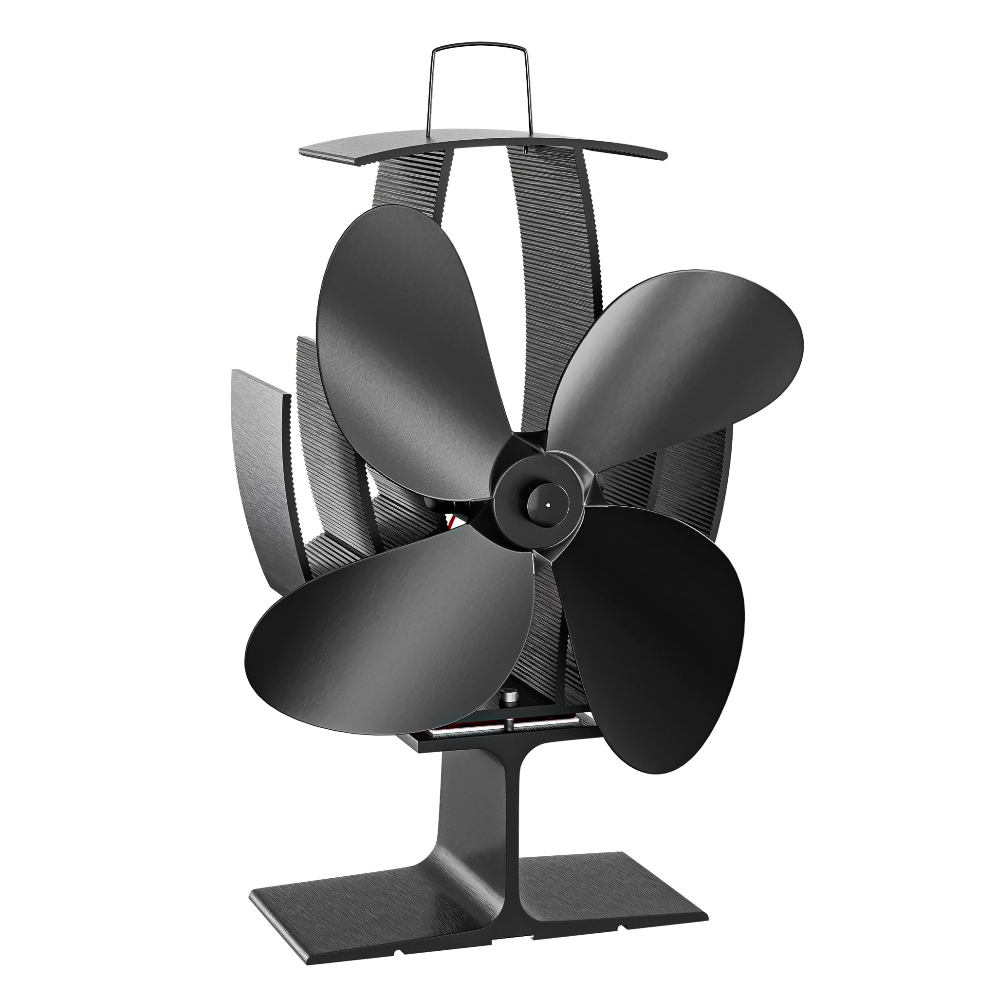 Wiltec Kaminofenventilator mit 4 Blättern 60 bis 350°C, Ofenventilator ohne Strom, Kaminventilator für eine effiziente und umweltfreundliche Wärmeverteilung Angebot bei HelloDeals