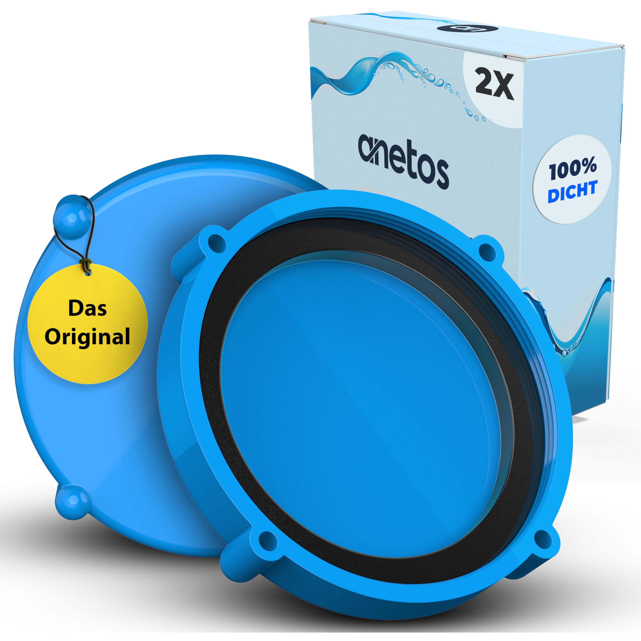 Winterverschluss Set für Intex und Bestway Pools – 100% DICHT – Winterstopfen für beide Anschlüsse (2 Stück) mit passenden Dichtungen Angebot bei HelloDeals