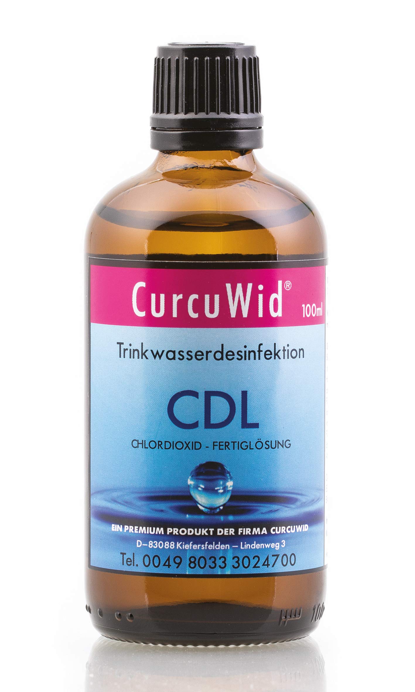 CDL/CDs Chlordioxid Fertiglösung 0,3% 100ml - in pharmazeutischer Braunglasflasche mit Tropfverschluss - Made in Germany Angebot bei HelloDeals
