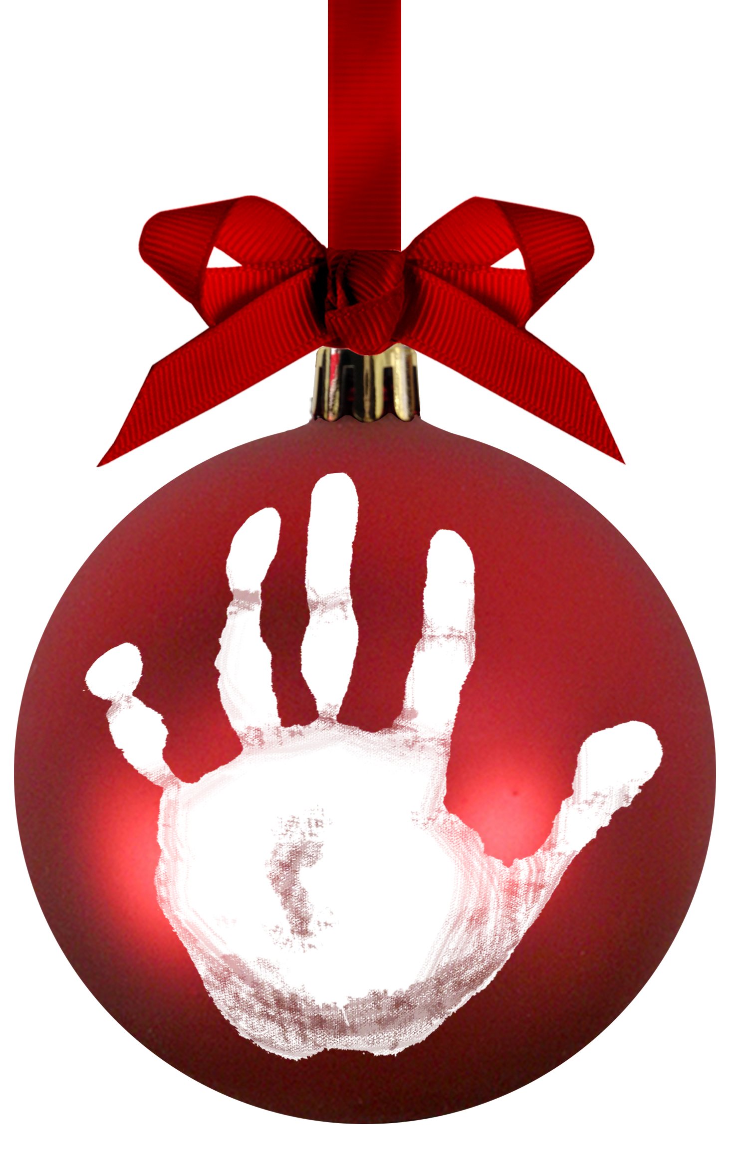 Birnenkopf - Rote Weihnachtskugel zum Aufhängen am Baum, personalisierbar mit Aufdruck und goldenem Marker Red Ball Babyprint Ornament Angebot bei HelloDeals