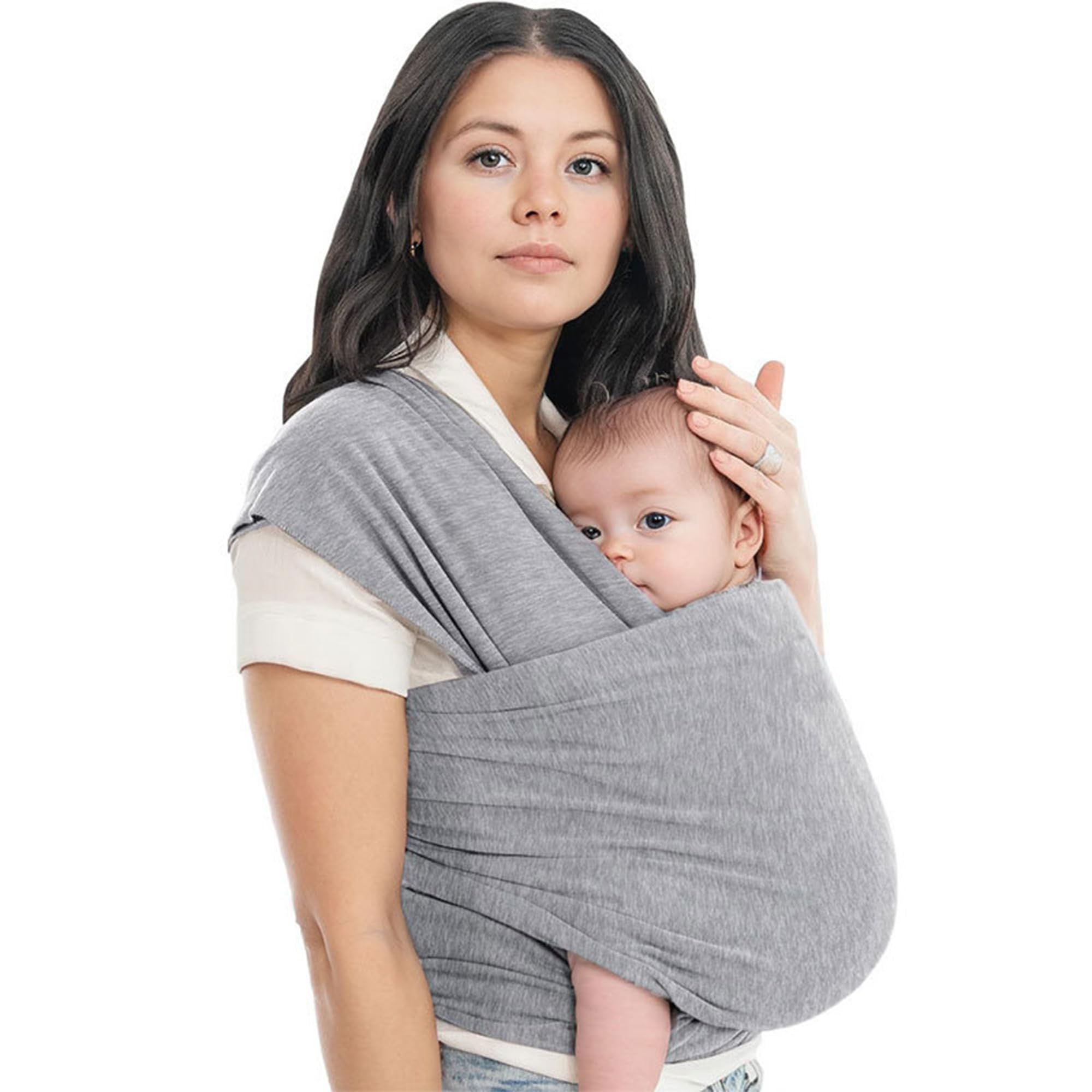 CINY Original Baby Sling Trage für Neugeborene und Kleinkinder, Multi-Purpose Stretch Trage, Front umarmende Babytrage grau Angebot bei HelloDeals