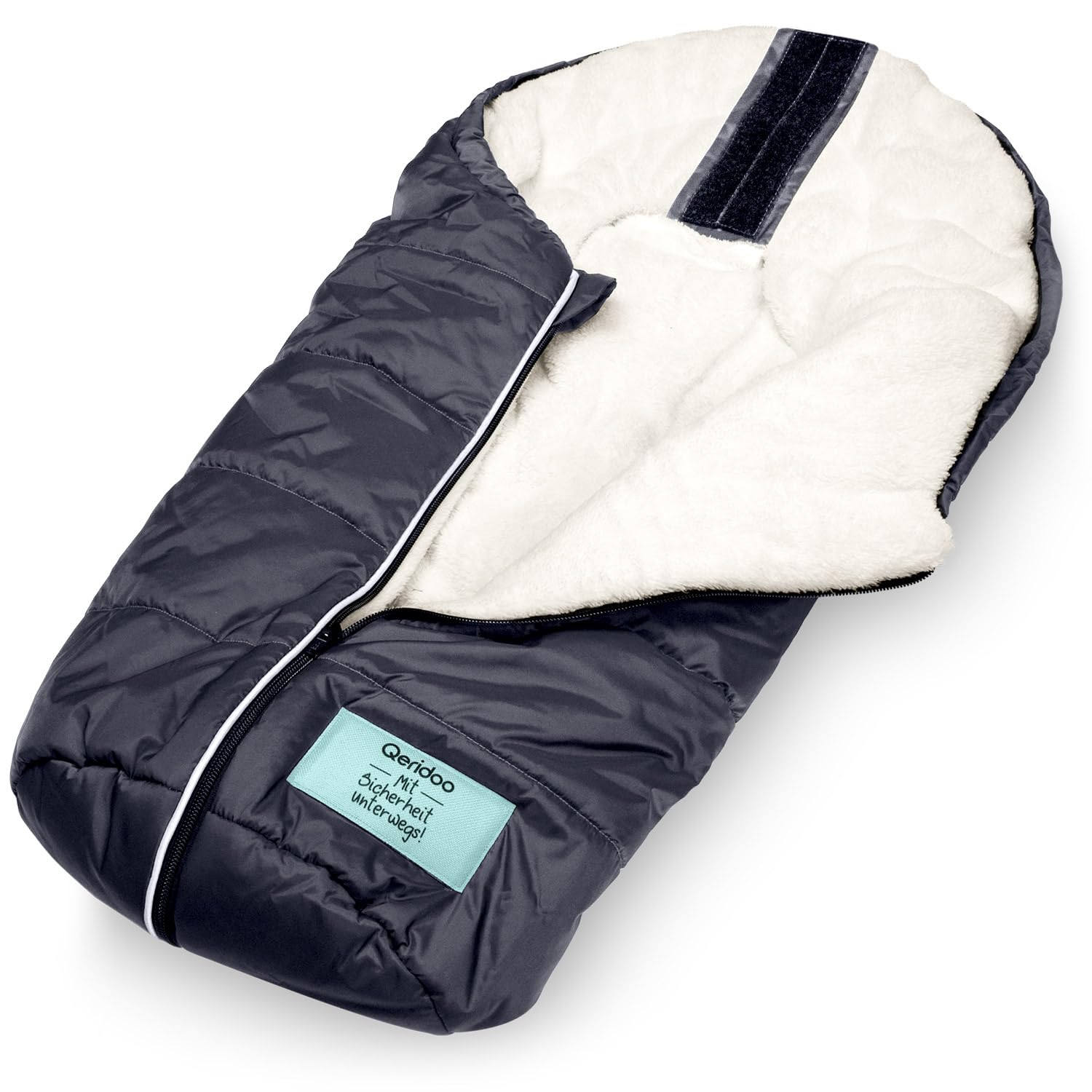 Qeridoo Fußsäckchen für Fahrradanhänger, warm und bequem, perfekt für kalte Tage, wasserfest und Winddicht, geeignet für alle für Qeridoo Fahrradanhänger-Modelle Angebot bei HelloDeals