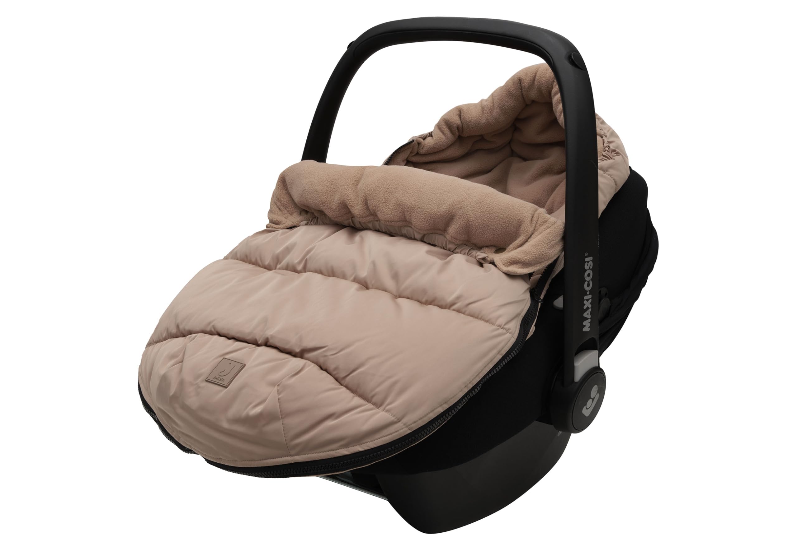 Jollein Fußsack Puffed - Biscuit - Für Babyschale Kinderautositz Gruppe 0+ und Kinderwagen - Für 3-Punkt- und 5-Punkt-Gurt Angebot bei HelloDeals