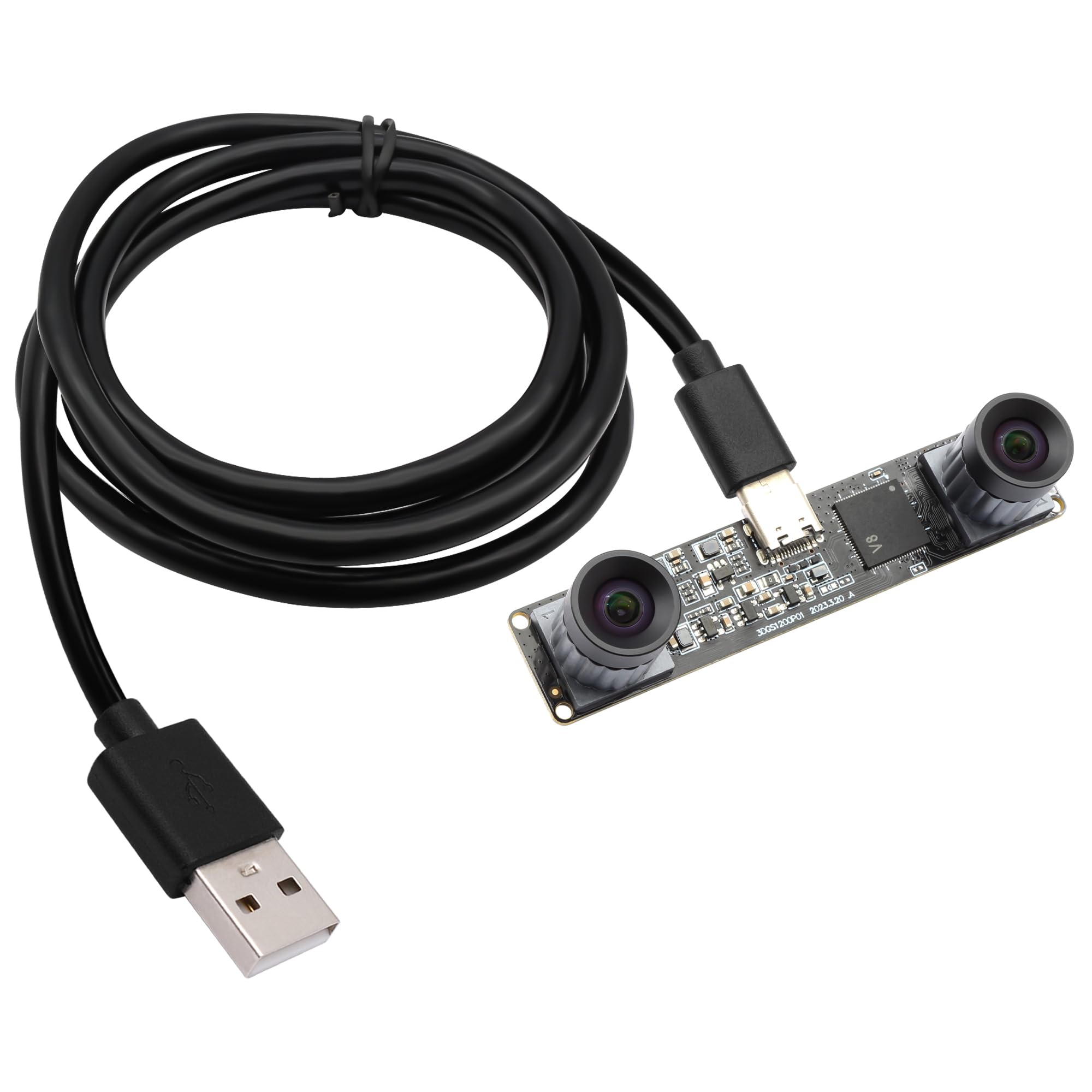 SVPRO Global Shutter USB Kamera mit M12 Dual Objektiv 1200P 60fps Industriekamera für Autos VR 3D Drucker,Robotik Kamera USB Plug in Kamera für Windows, Linux, Android, Mac OS Angebot bei HelloDeals