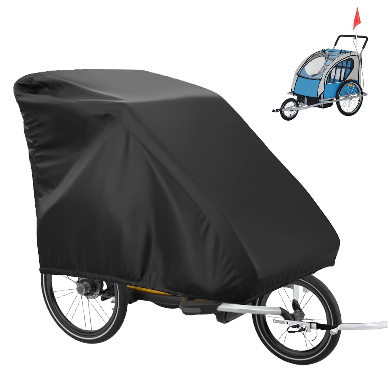 Faltgarage für Fahrradanhänger,420D Oxford-Gewebe Fahrradanhänger Abdeckung,Universell Abdeckung für Fahrradanhänger,Wasserdicht Fahrradanhängerabdeckung, Lastenanhängerabdeckung(140×84×99cm) Angebot bei HelloDeals