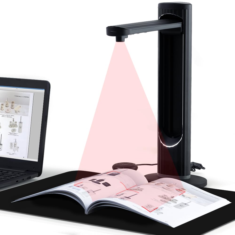 K2 Dokumentenscanner 23 MP: Automatisches Flachrechnen bis zum A3-Format Buchscanner OCR in Echtzeit für Windows Mac, SDK & Twain für Büros, Klassenzimmer und eBook Angebot bei HelloDeals