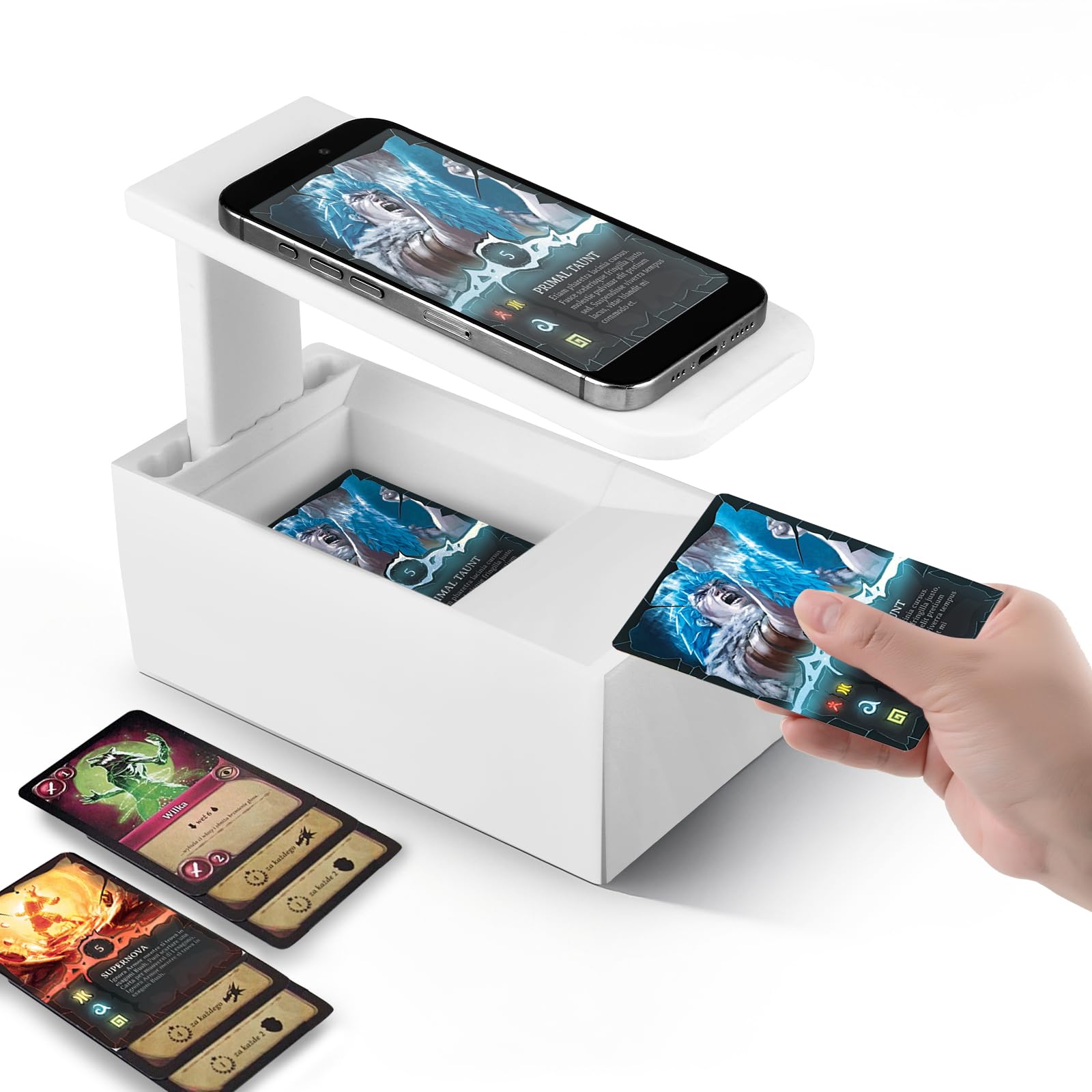 Verbesserter Trading Card Scanner, MTG TCG Karten Scanner Ständer, Handyhalterung MTG Zubehör, Schnelles Scannen von Magic und TCG Karten Angebot bei HelloDeals