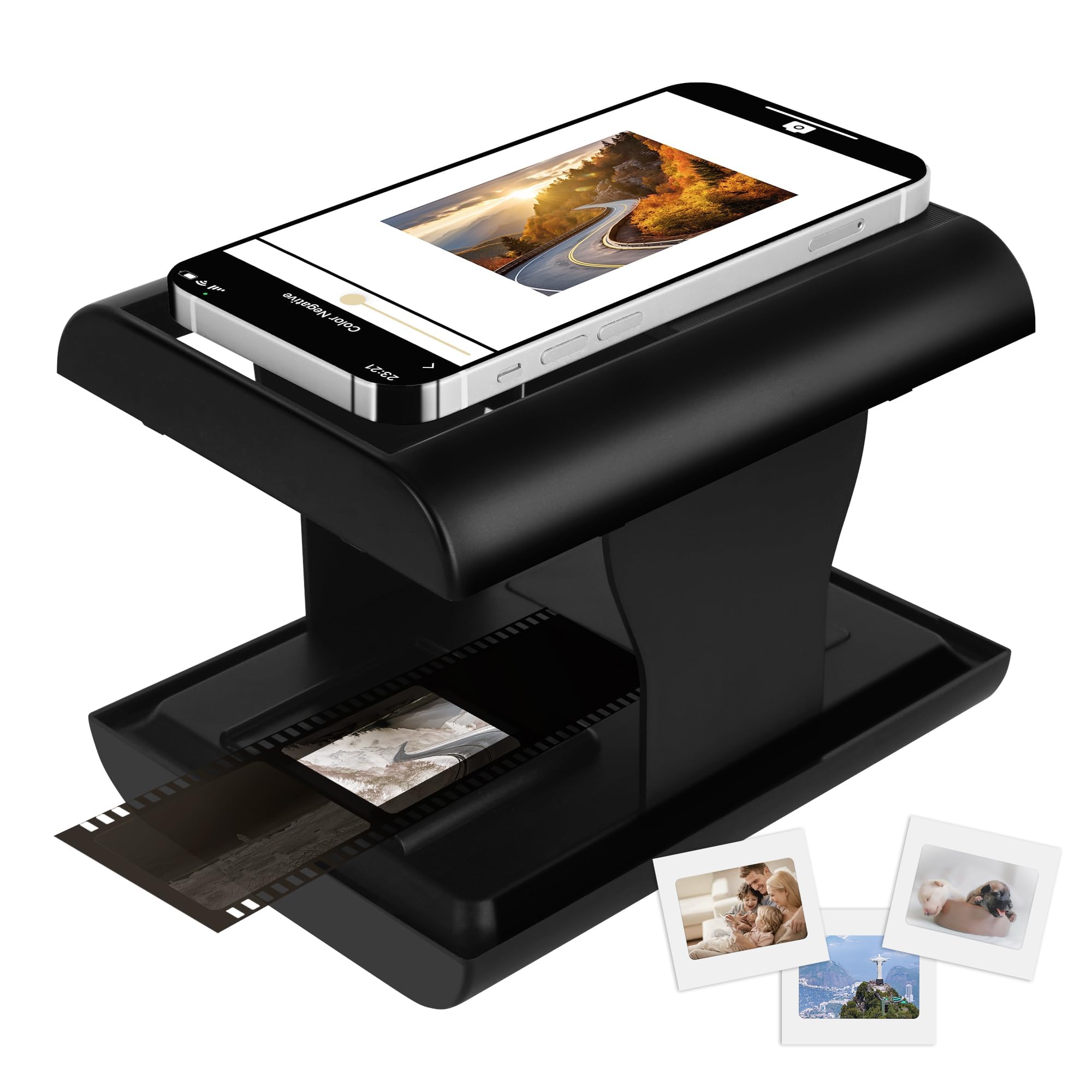 TCNEWCL 35 mm Negativ Diascanner, Mobile Film Scanner zur Umwandlung Alter Dias in Digitale Bilder, Tragbarer und zusammenklappbarer Filmscanner mit LED-Licht Angebot bei HelloDeals
