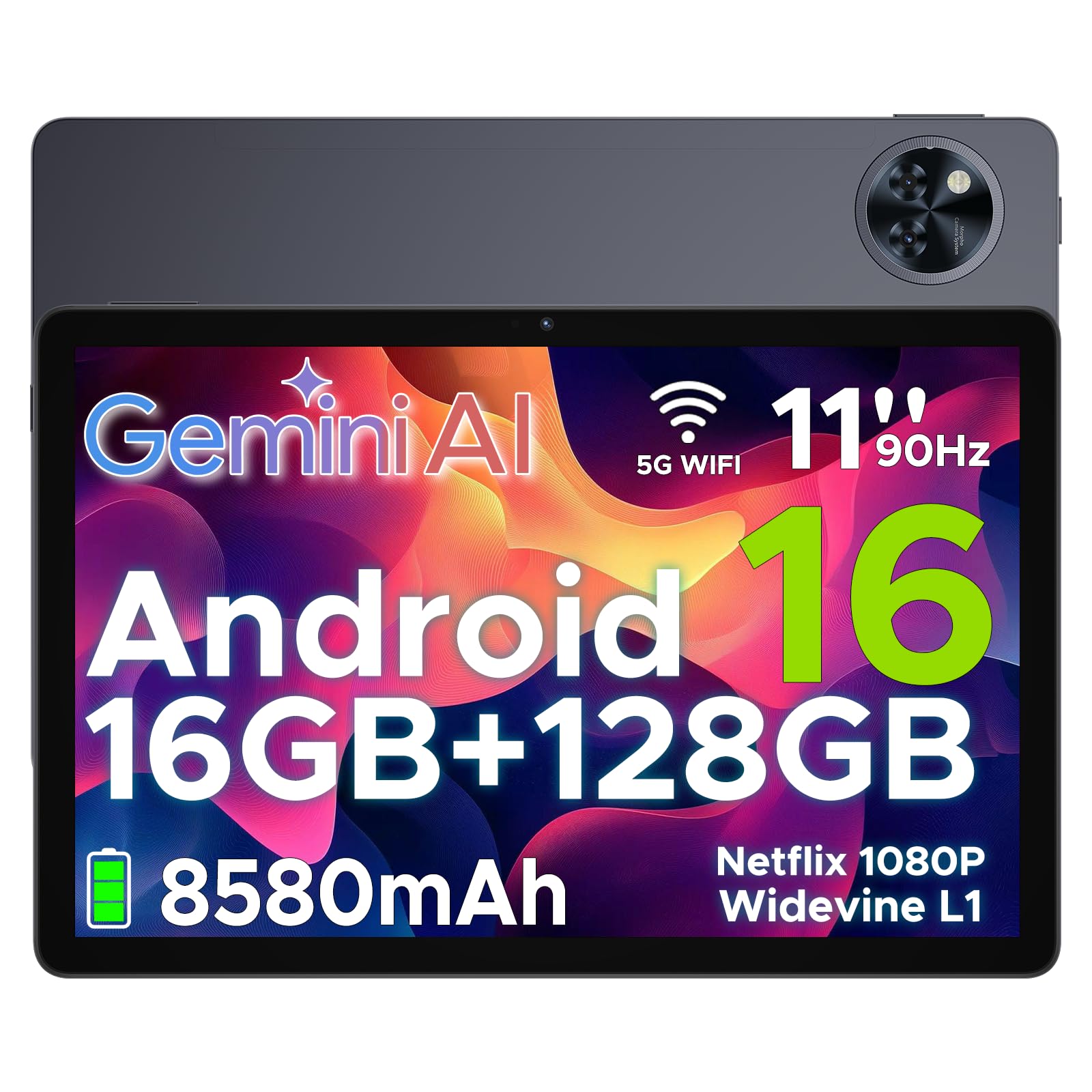 DOOGEE U11 Android 16 Tablet 11 Zoll Gemini AI 16GB RAM +128GB ROM (2TB TF) 8580mAh Gaming Tablet Unisoc T7200 Octa-Core 13MP+5MP Tablets PC 2.4G+5G WLAN GMS/Widevine L1/ 3.5mm Audio/GPS/Face ID Grau(U11) Angebot bei HelloDeals