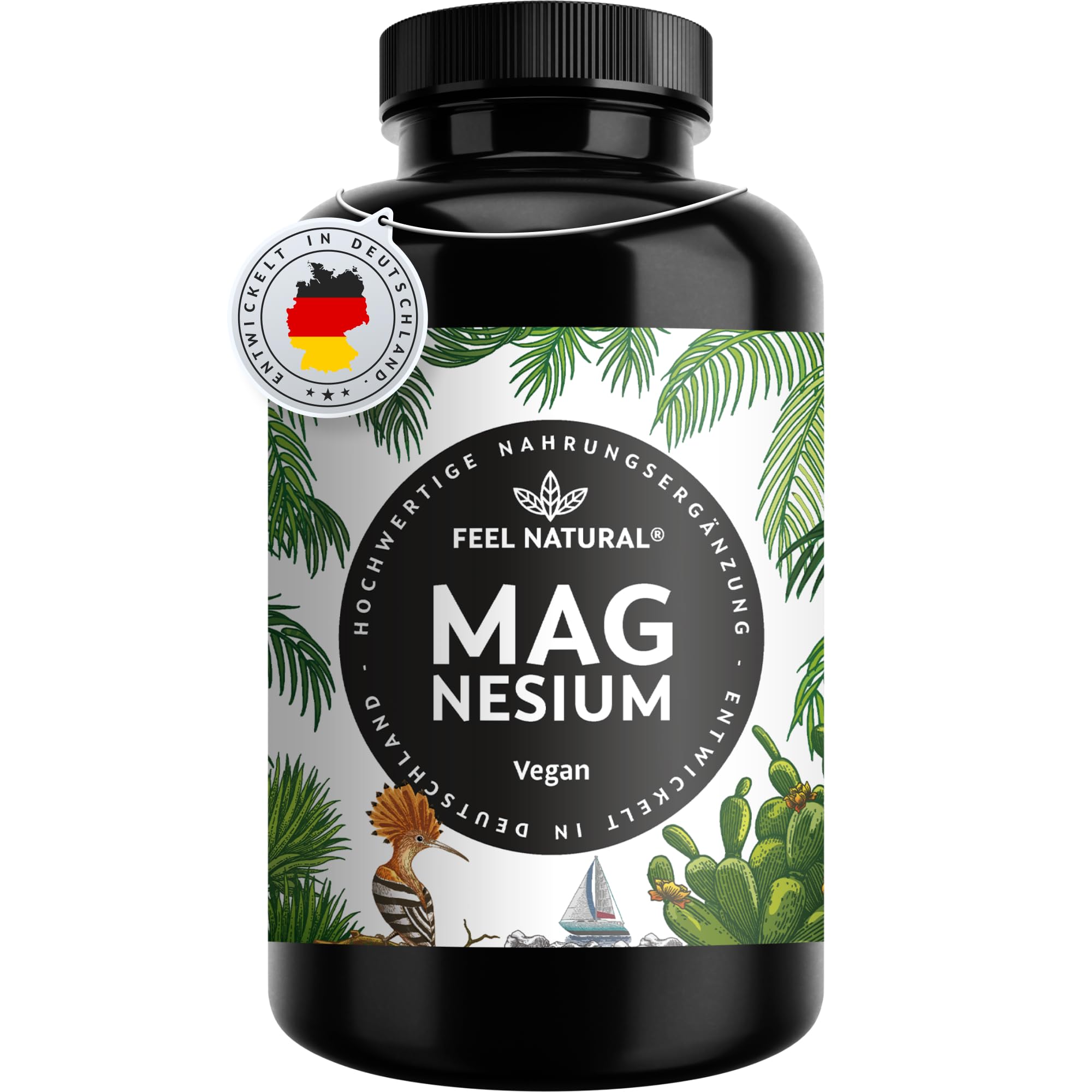 Magnesium hochdosiert Kapseln - 365 Stück (Jahresvorrat) - 664mg je Kapsel, davon 400mg elementares Magnesium - höherer Gehalt als andere Magnesiumformen - Laborgeprüft & Vegan 365 Kapseln Angebot bei HelloDeals