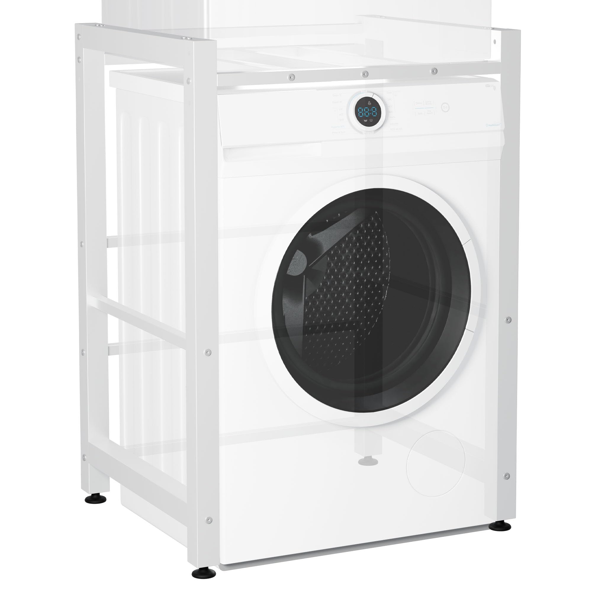 CLP Waschmaschinenregal Medina I Für Bis Zu 2 Haushaltsgeräte I Überbau Aus Stahl, Farbe:weiß Angebot bei HelloDeals