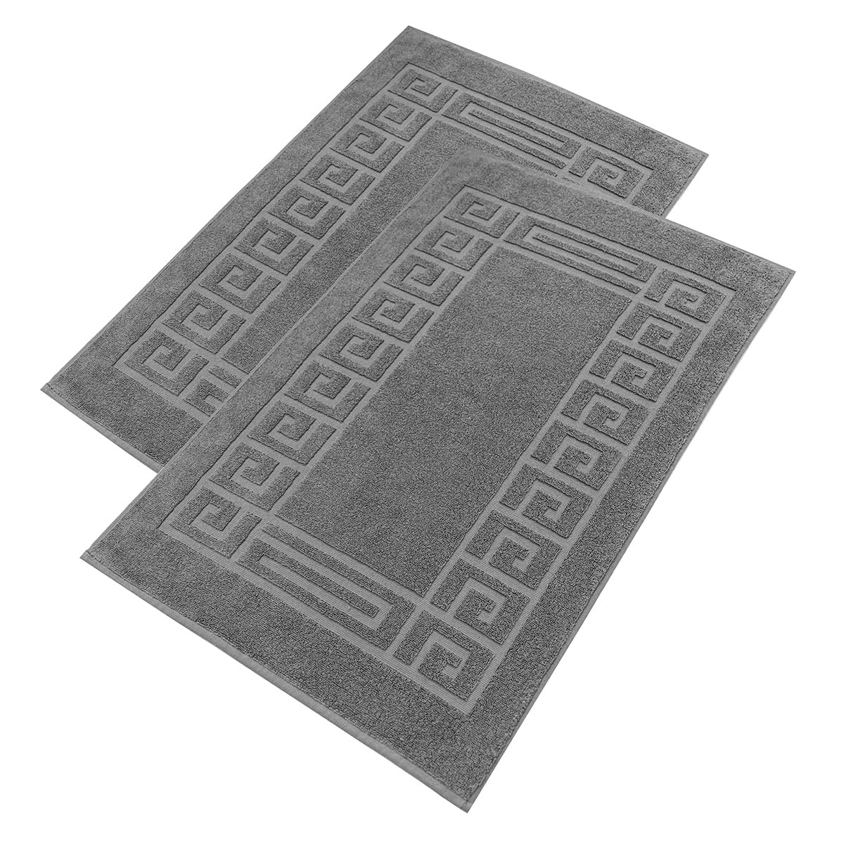 nice homeit 2er-Set Frottee-Badteppiche – 100% Baumwolle – hochwertige Badematten für die Dusche – extra weich, saugfähig und maschinenwaschbar – Made in Italy (Dunkelgrau, 60 x 90 cm) Dunkelgrau 60 x 90 cm Angebot bei HelloDeals