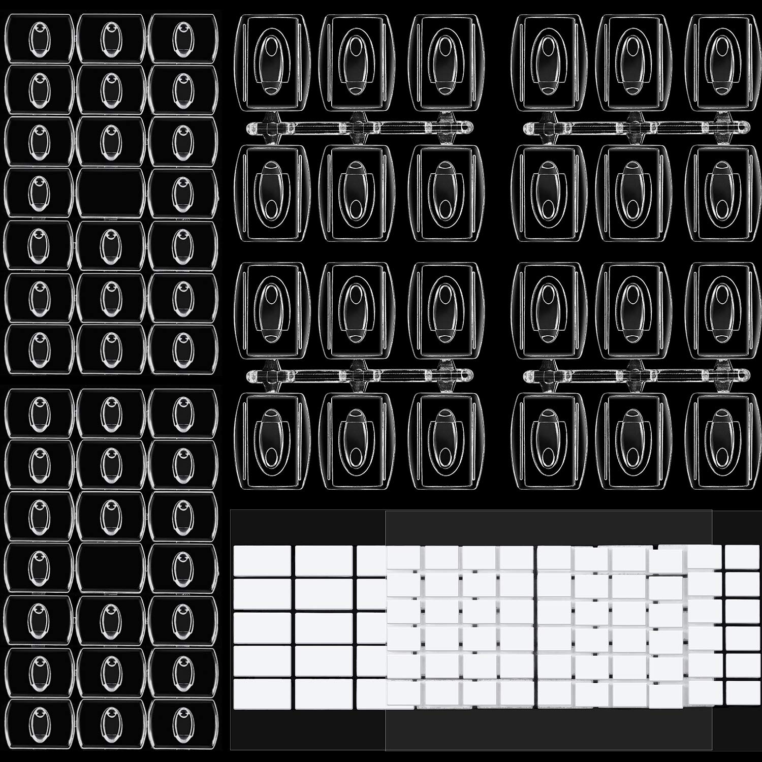 Tatuo 60 Stück Mini Klare Haken zum Verzieren, Urlaubslicht Haken, Clip für Lichterketten, Multifunktion Dekoration zum Aufhängen von Clips für Zuhause, Schule Draussen (Größe B) Angebot bei HelloDeals