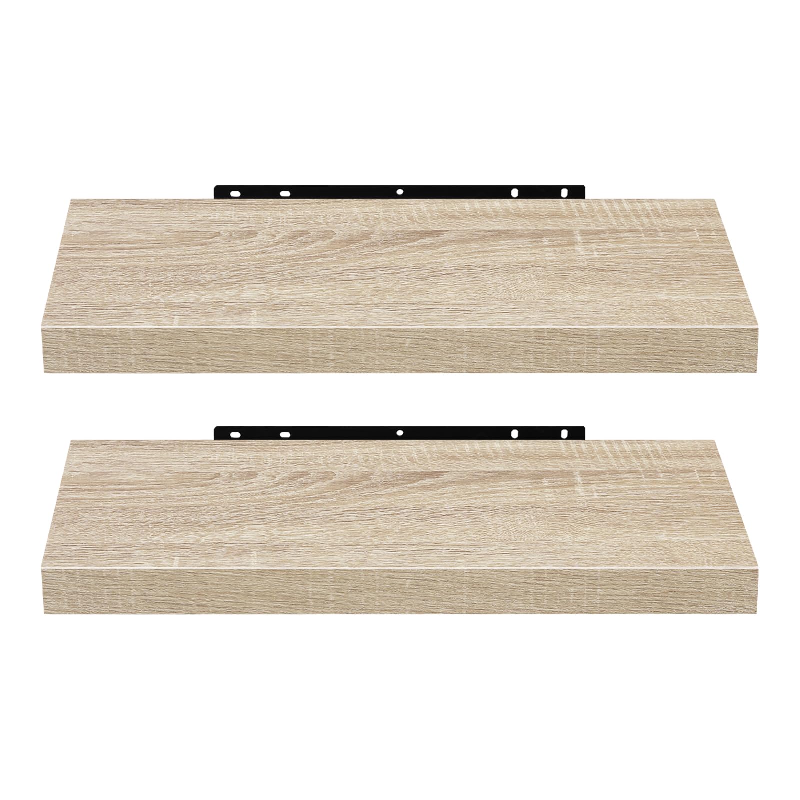 EUGAD Wandregal Wandboard 2er Set Hängeregal Holz Board Modern Eiche Gelb 60x22,9x3,8cm 0116QJ-2 Eiche Gelb 60 cm Angebot bei HelloDeals