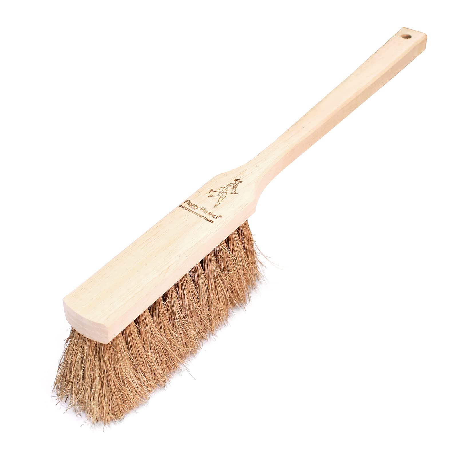 Kokos Langstielhandfeger Handfeger Holz Natur Borsten Outdoor Langer Stiel 43cm Angebot bei HelloDeals