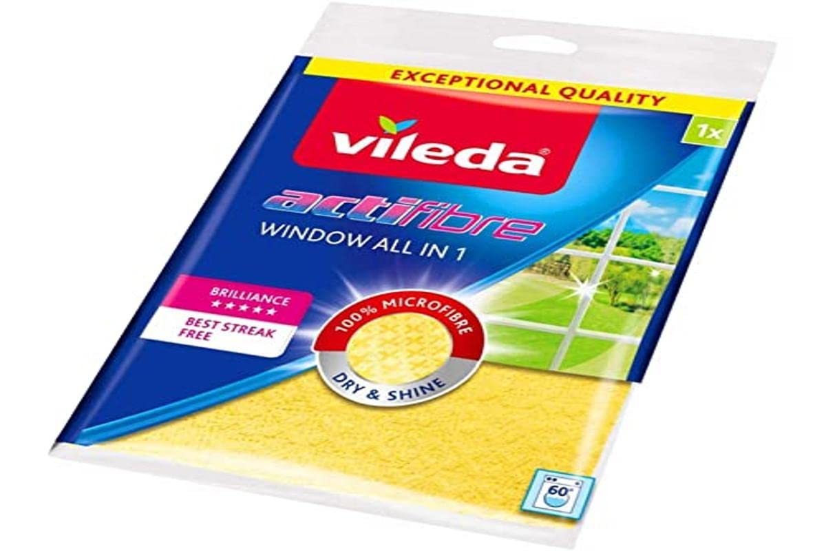 Vileda Reinigungstuch für Glas Actifibre, gelb 0,7x18,5x25 cm Angebot bei HelloDeals