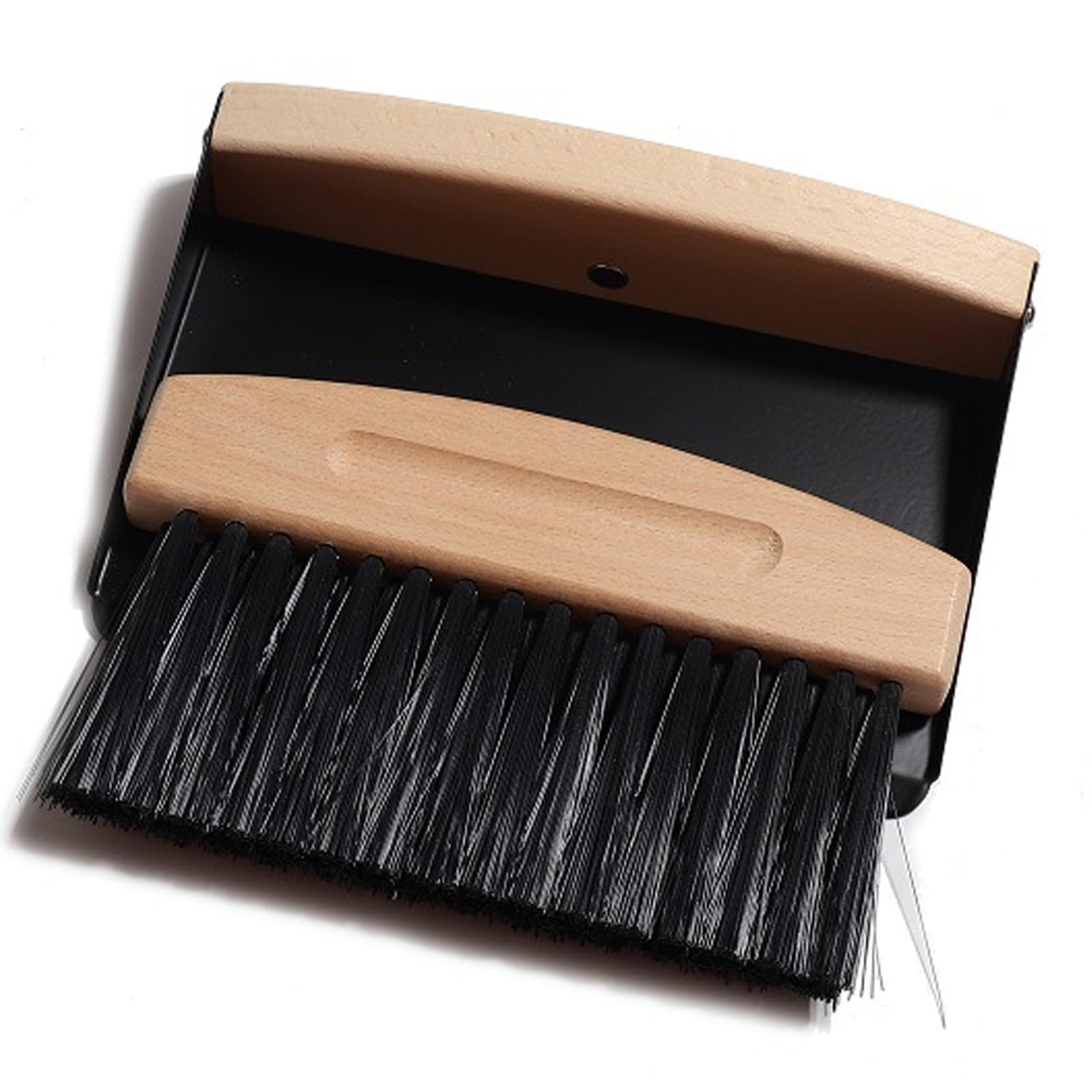 Schaufel und Besen Set, Tischbesen Besen und Kehrschaufel Set, Mini Kehrblech und Handfeger Besen, Handbesen mit Kehrschaufel Mini Besen Tischfeger Tischbürste Krümelbürste (Schwarz) Angebot bei HelloDeals