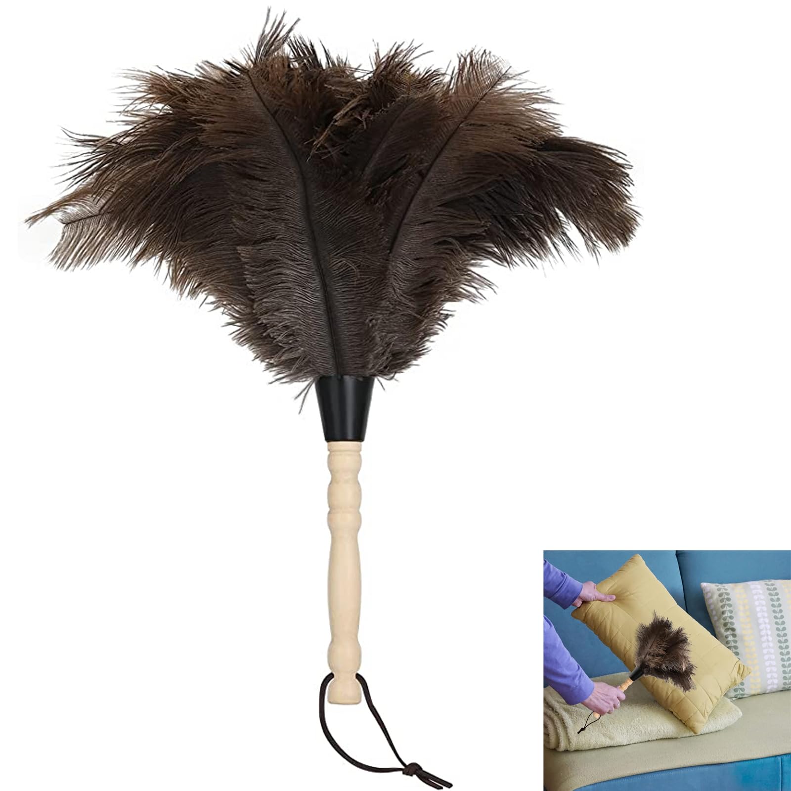 Staubwedel Straußenfeder Straußenwedel Straußen Feder Antistatisch Natur Straußenfedern 12.6" (32cm) Angebot bei HelloDeals