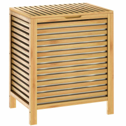 CASARIA® Wäschekorb mit Deckel Bambus Holz 70L Groß Wäschesammler Wäschesack Herausnehmbar Baumwolle 61x51x36cm Schmal Wäschebox Wäschetonne Badzimmer Angebot bei HelloDeals