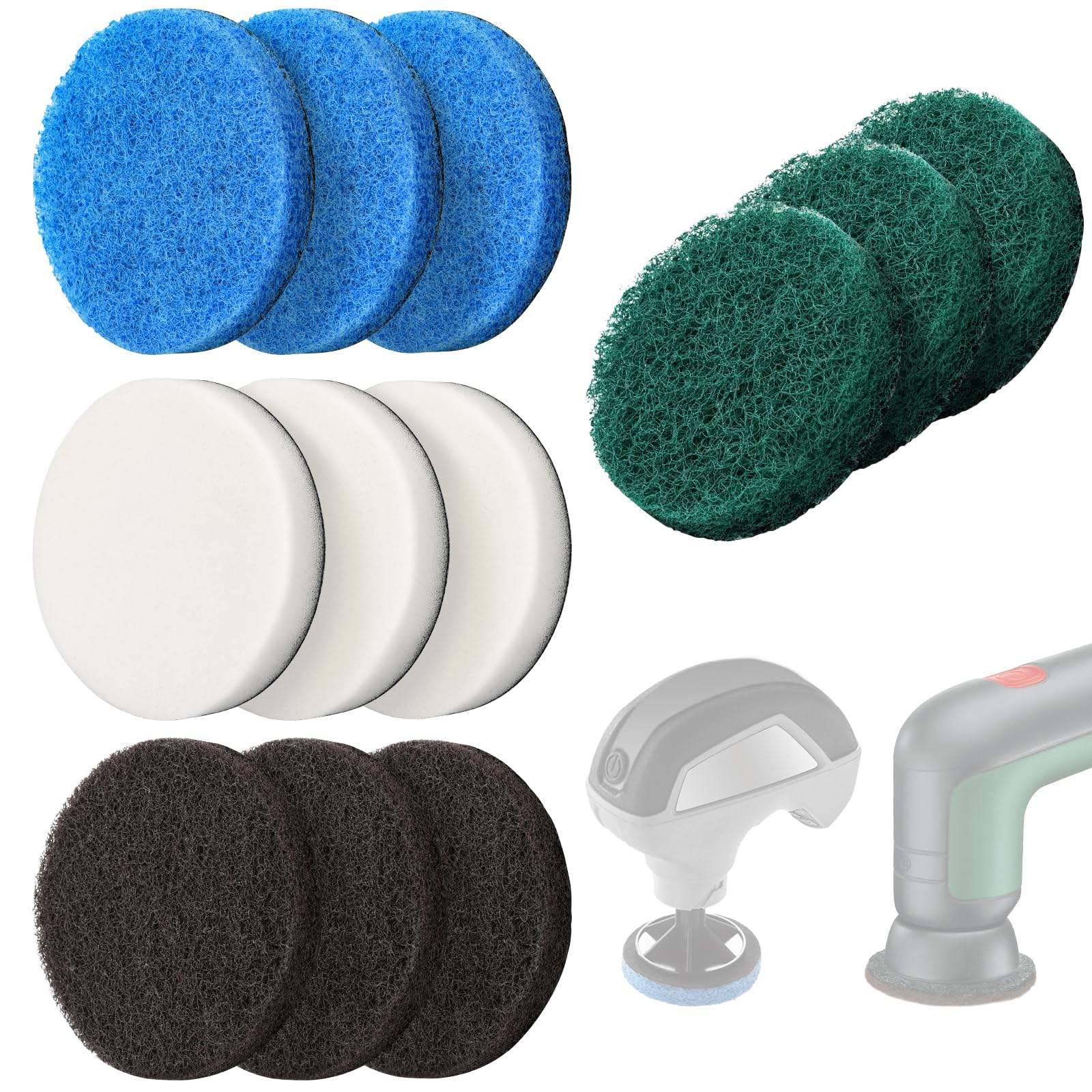 Mellbree 12x 4-in-1 Ersatzbürsten für Bosch Universal Brush 6033/Dremel PC10 – Hochleistungs-Mikrofaser Pad, Leicht Wechselbar für Bad/Küche/Garten 12 Stück Angebot bei HelloDeals