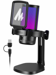 MAONO USB Gaming Mikrofon, Noise Cancellation Kondensator Microphone mit Mute, Gain, Monitoring, Pop-Filter für Streaming, Podcast, Twitch, YouTube, Discord, PC, Computer, PS4&5, Mac, DGM20，Schwarz Angebot bei HelloDeals